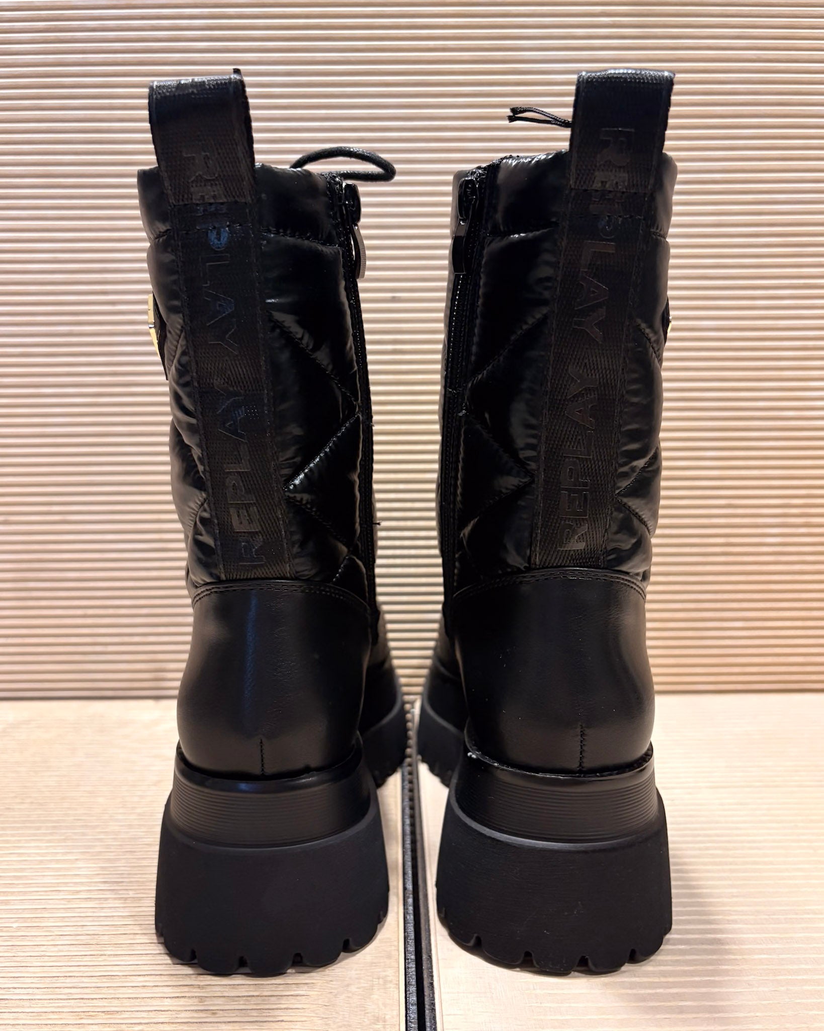 REPLAY Women's winter boots with raised sole - Eco leather with