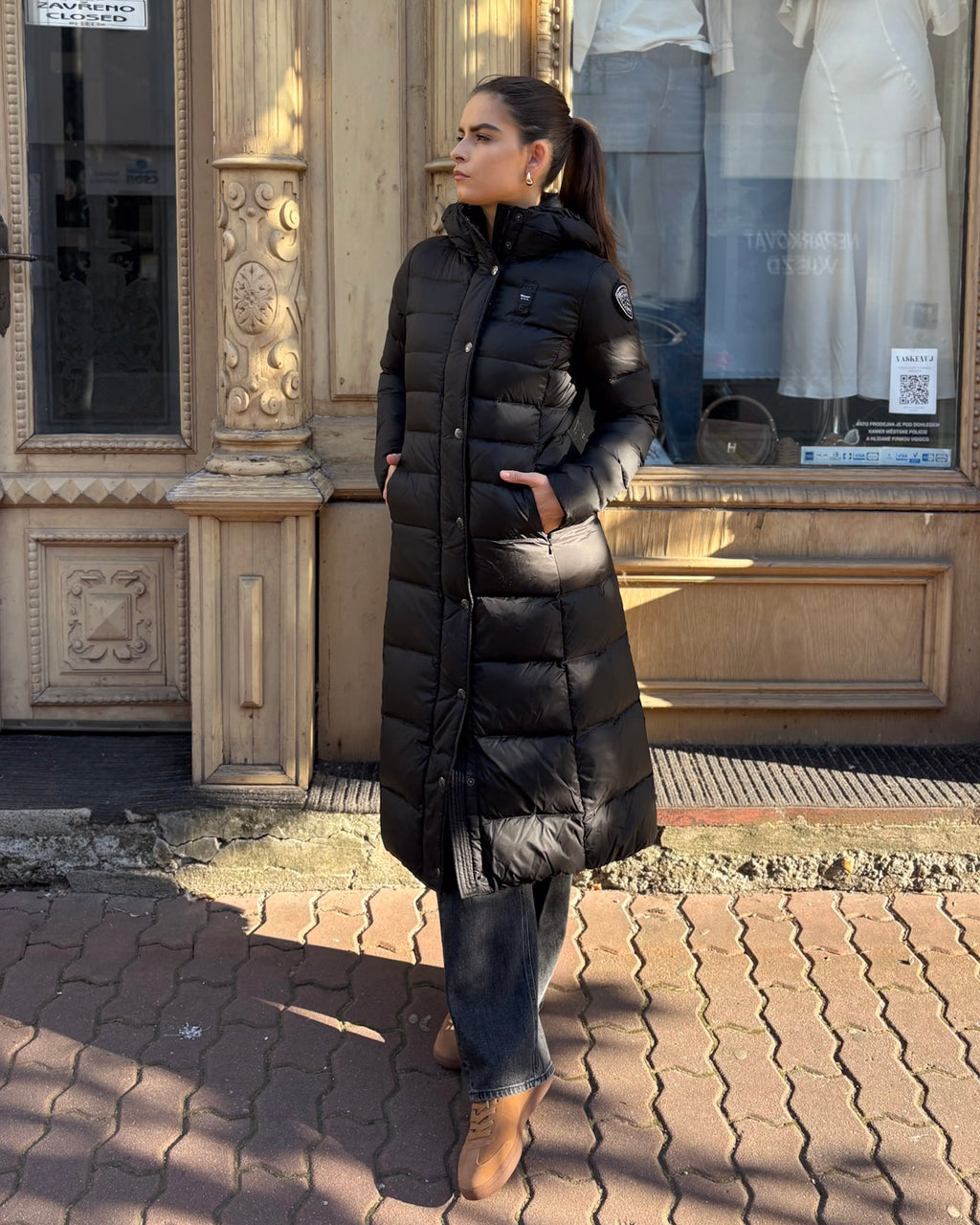 LONG WOMEN'S BLAUER DOWN JACKET ANITA