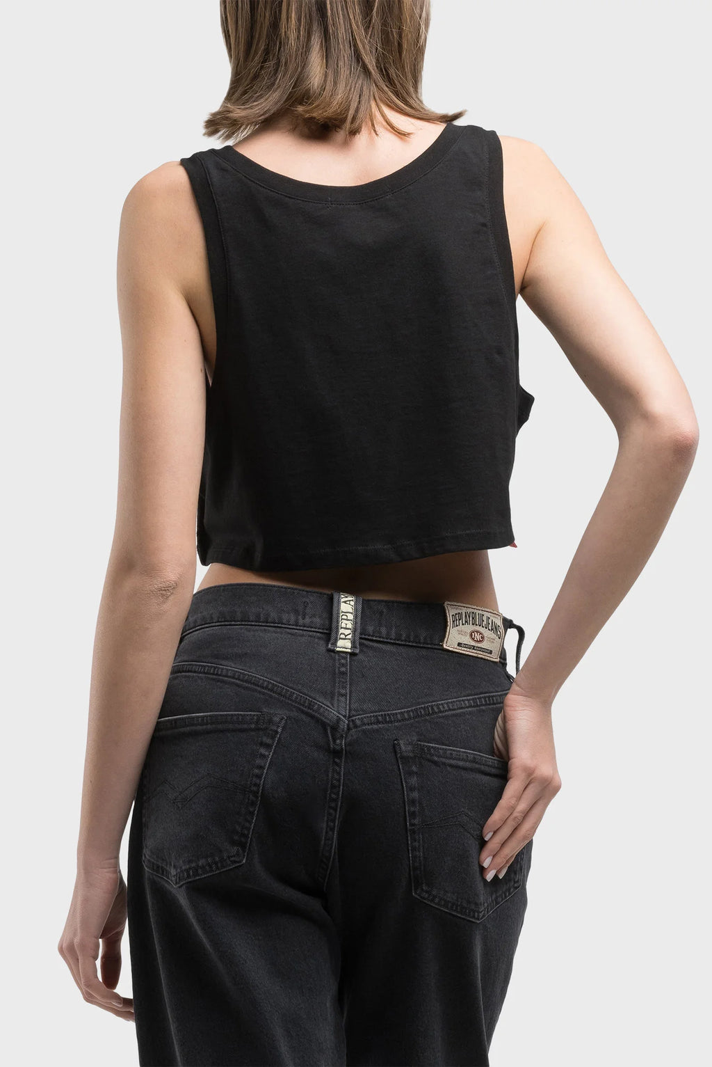 REPLAY DÁMSKY CROP TOP S VÝŠIVKOU 