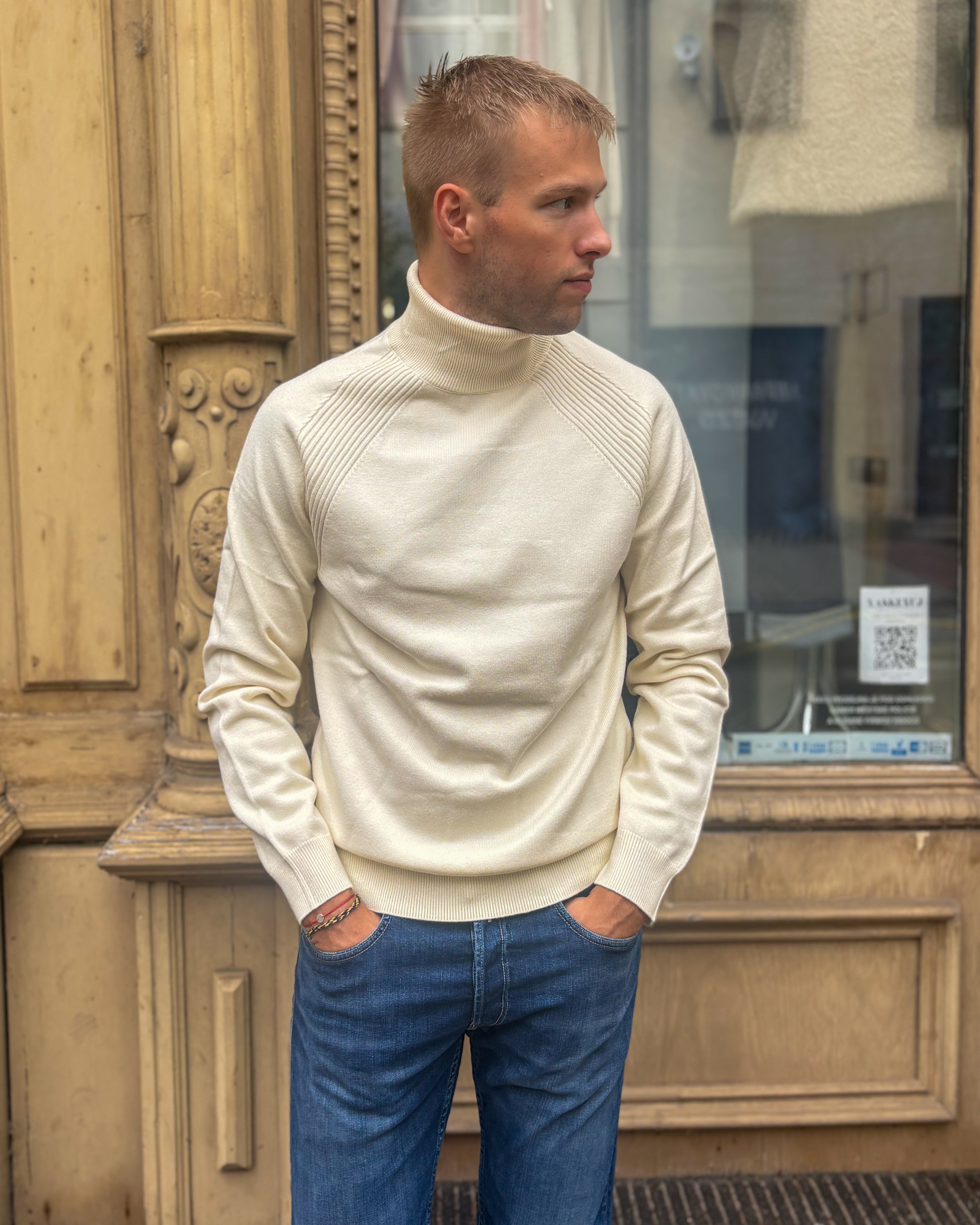FÉRFI REPLAY TURTLENYAKÚ PULÓVER RAGLAN UJJAKKAL