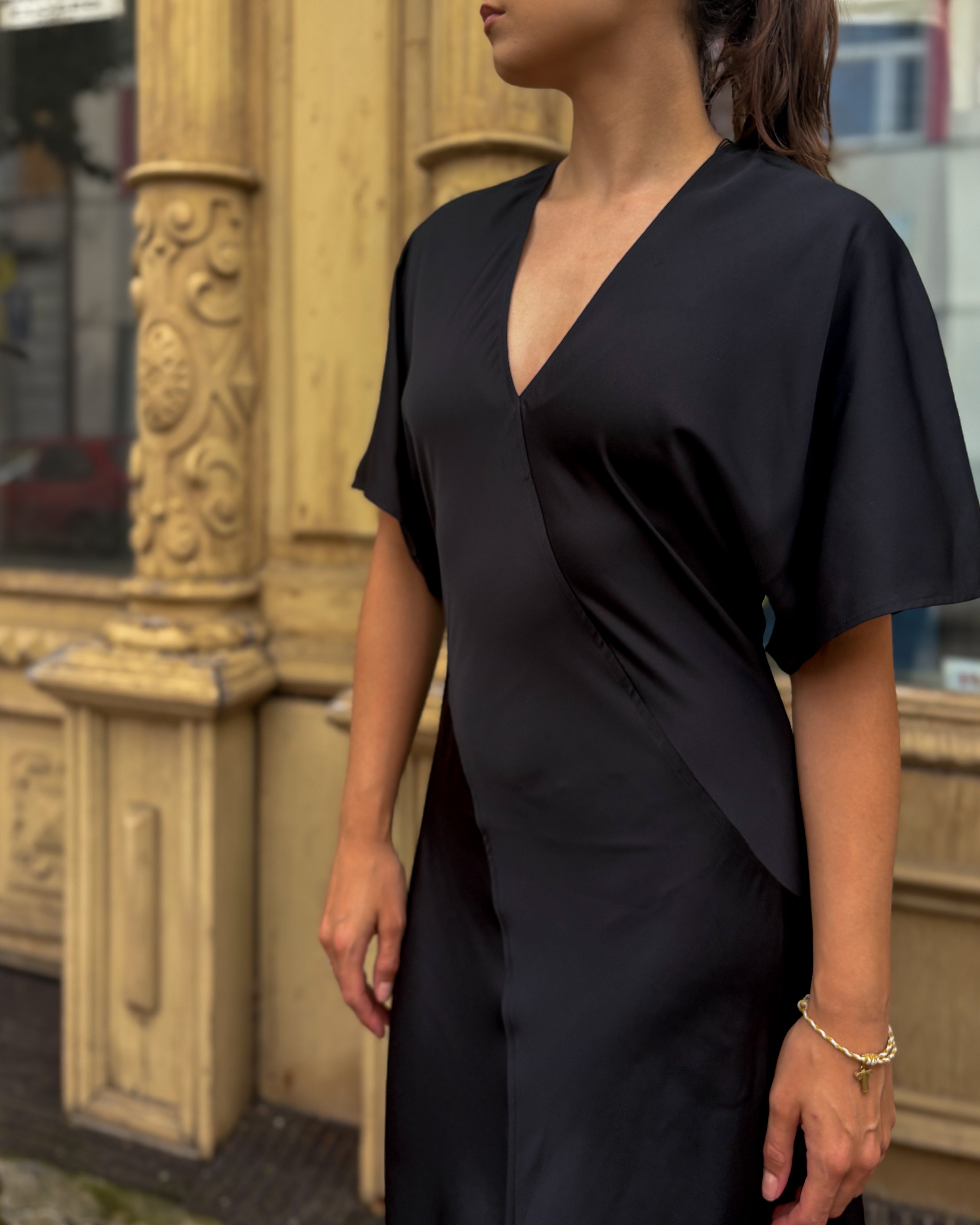 REPLAY POLY SATIN MIDI DRESS