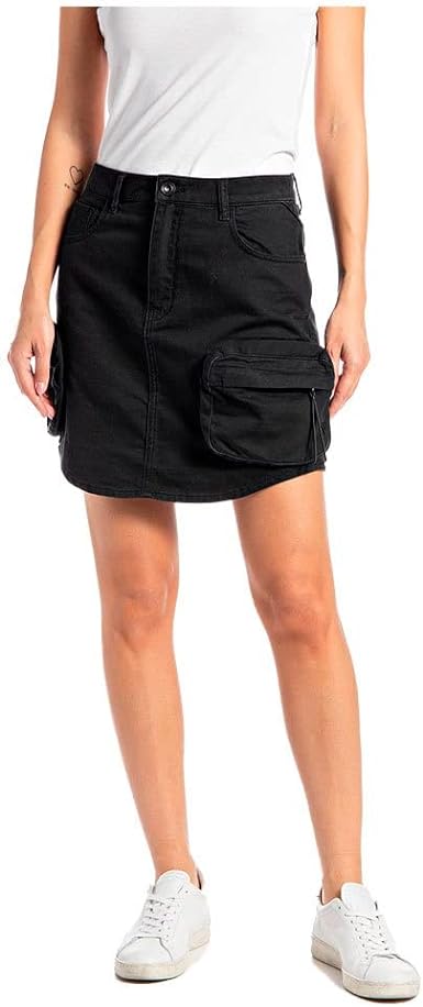 REPLAY MINI SUKNĚ S KARGO KAPSAMI