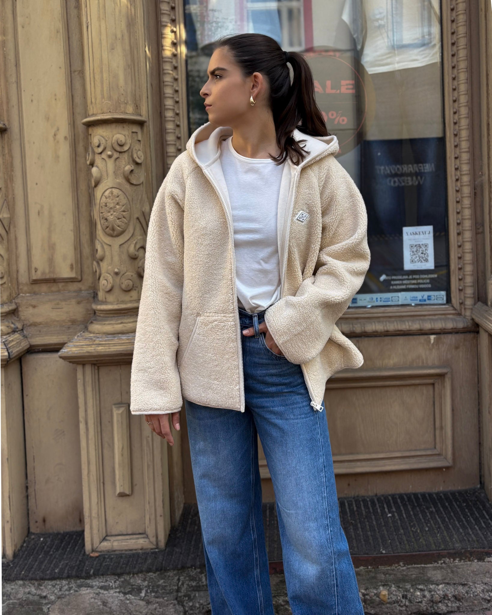 NŐI REPLAY KABÁT MŰBŐR KAPUCNIVAL