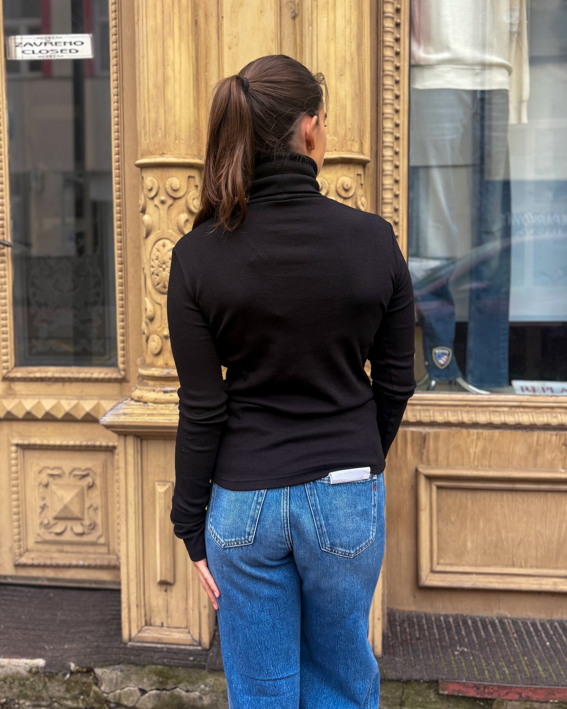 REPLAY WOMEN'S LONG SLEEVE TURTLENECK T-SHIRT