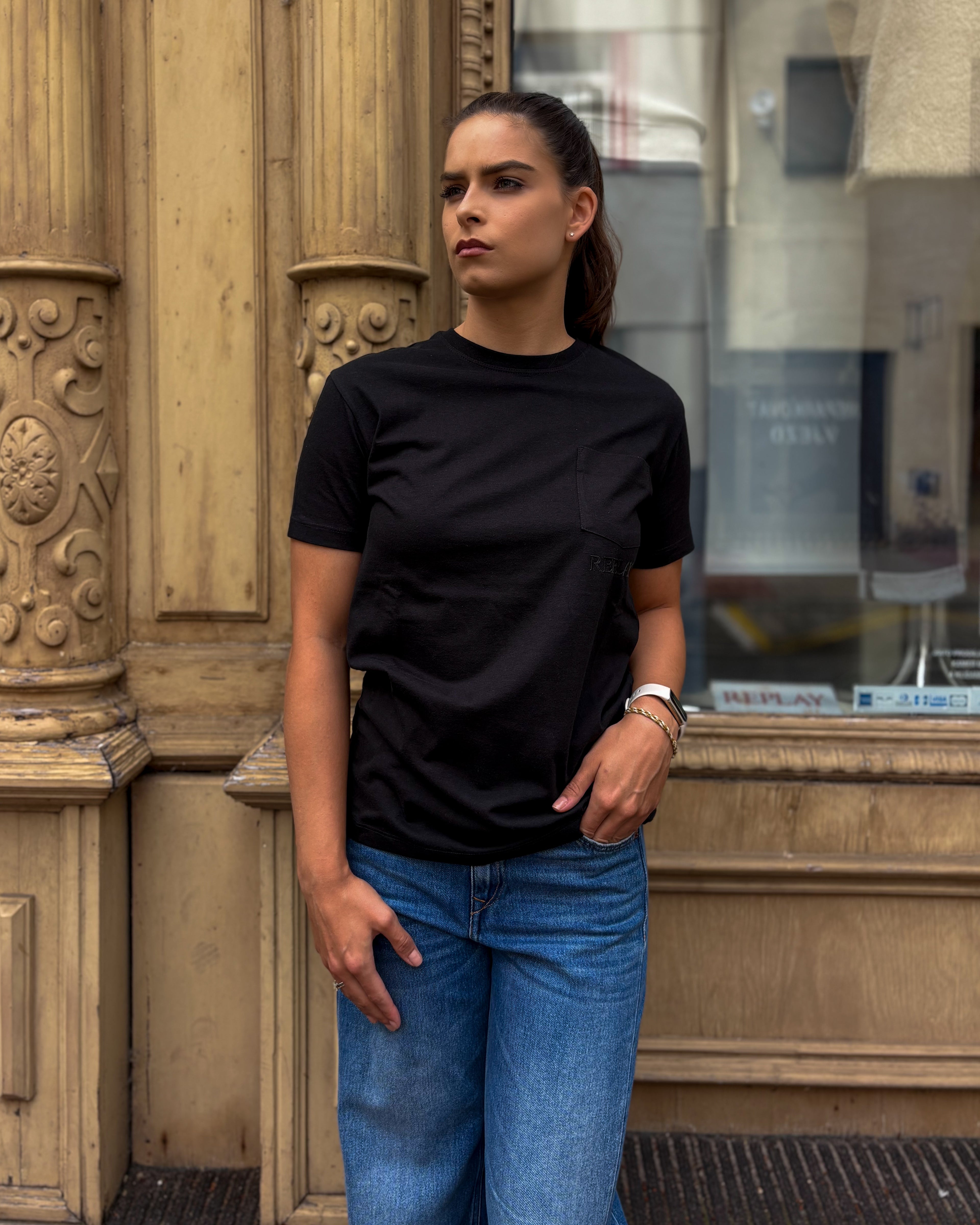 NŐI REPLAY PÓLÓ MELLZSEBBEL ÉS MINTÁVAL