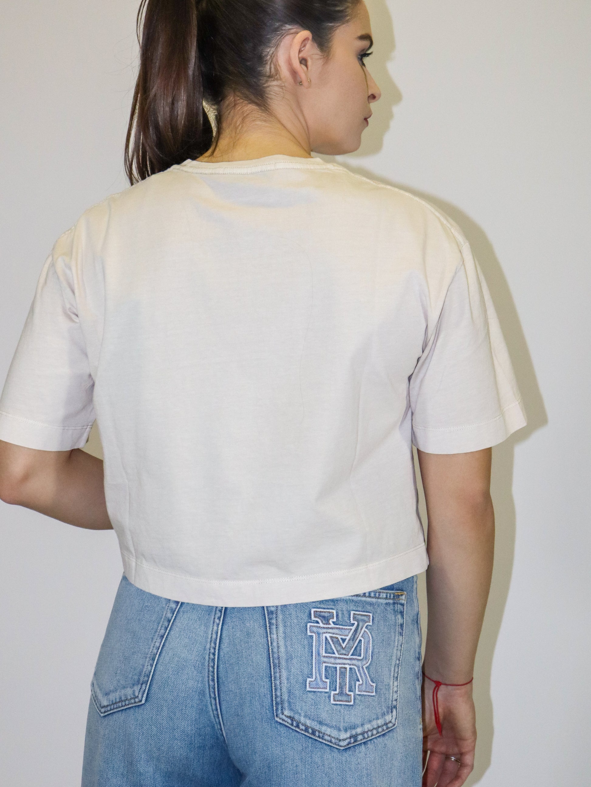 REPLAY DÁMSKÉ ZKRÁCENÉ TRIČKO S VÝRAZNÝM LOGEM