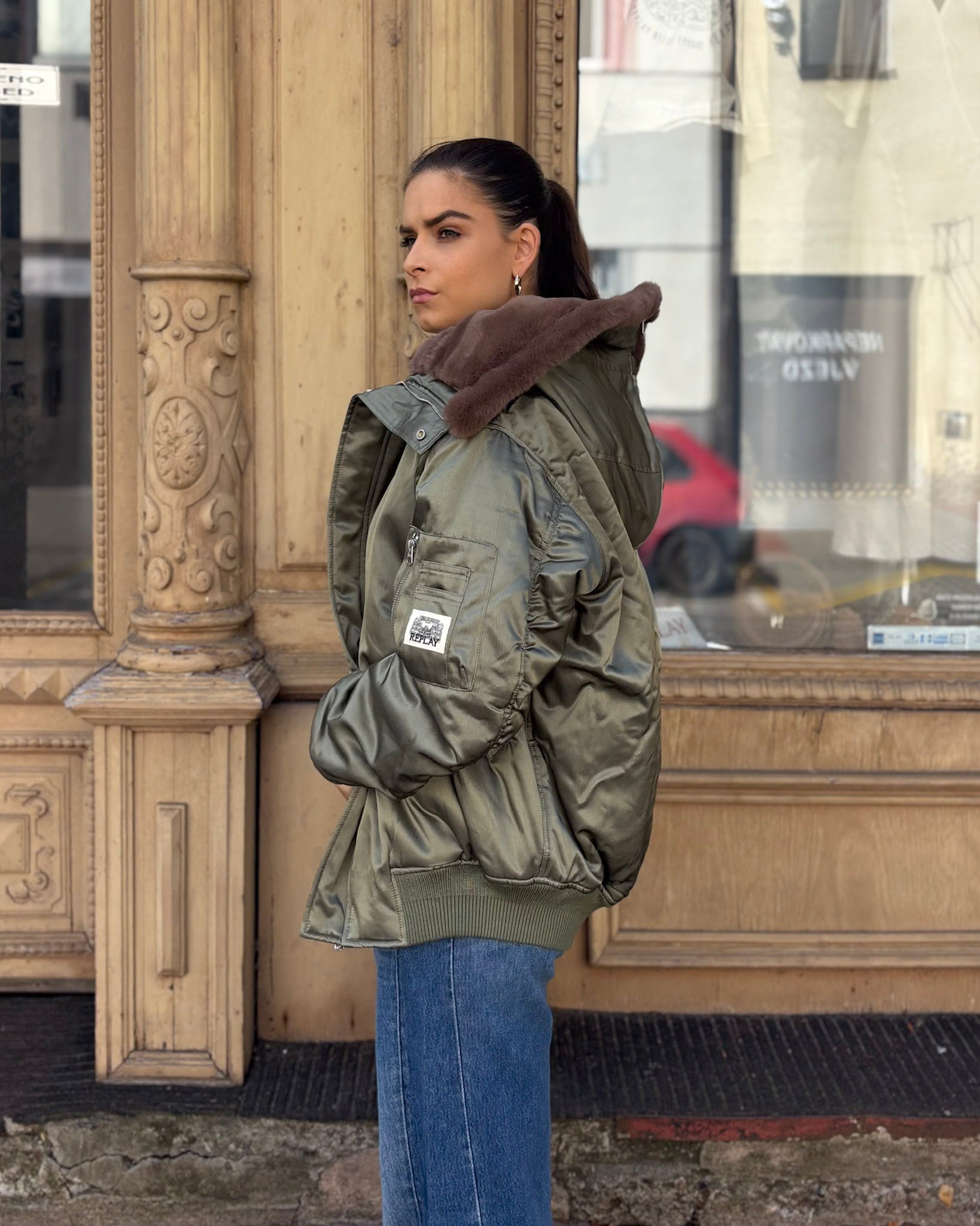 NŐI REPLAY MŰSZŐRME KAPUCSOS KABÁT