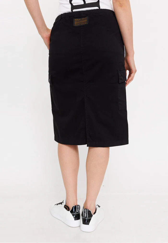 WOMEN'S REPLAY MIDI SKIRTS WITH CARGO POCKETS