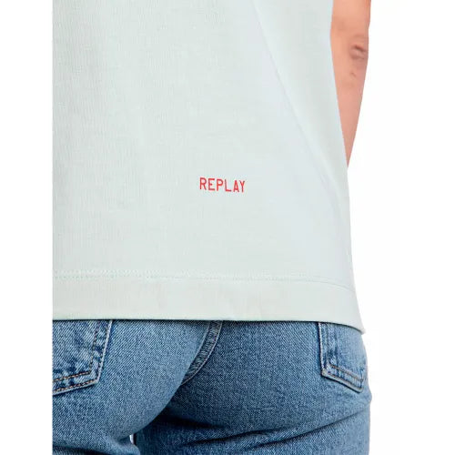 REPLAY DÁMSKE BAVLNENÉ TRIČKO S POTLAČOU 