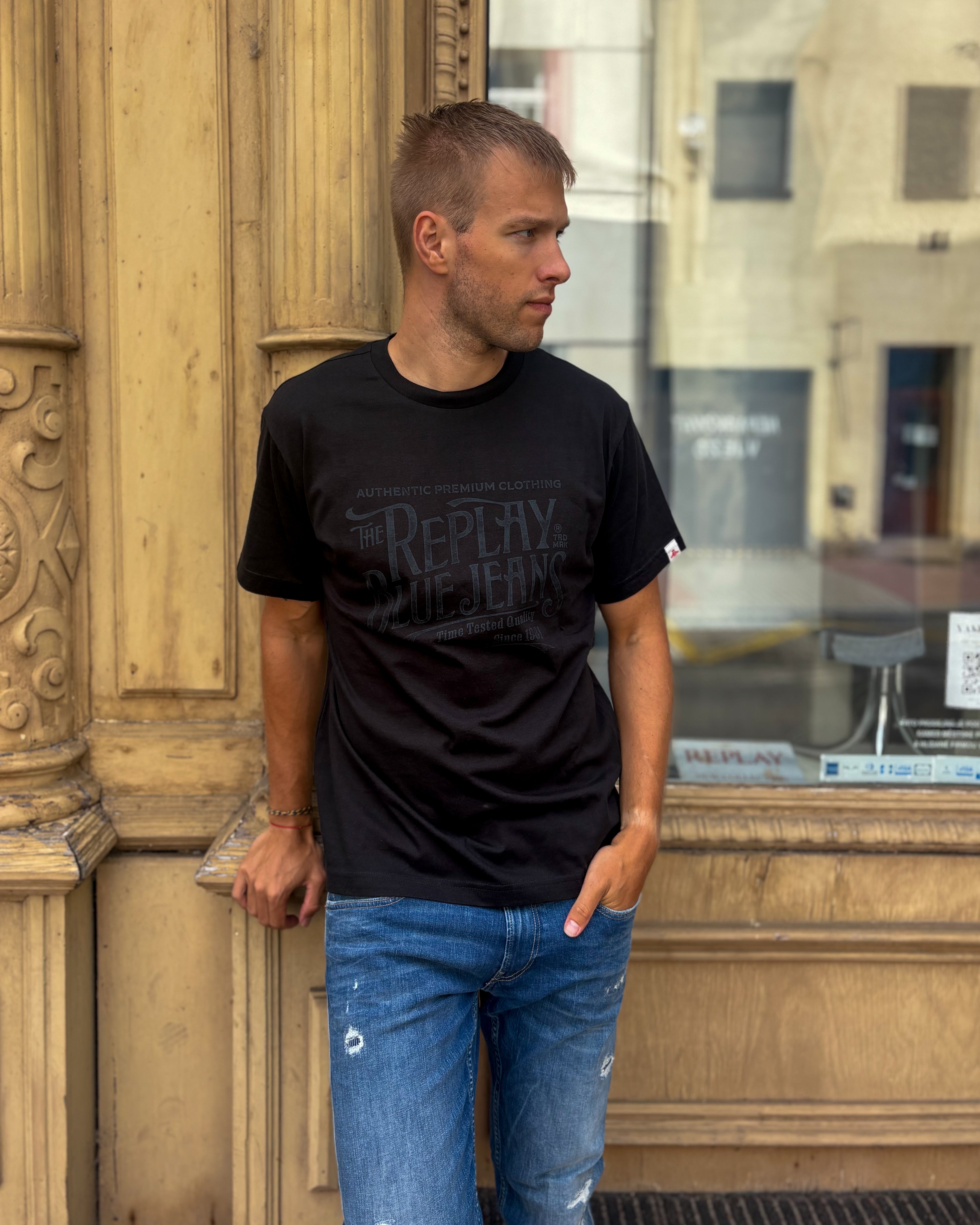 FÉRFI REPLAY MINTA PÓLÓ