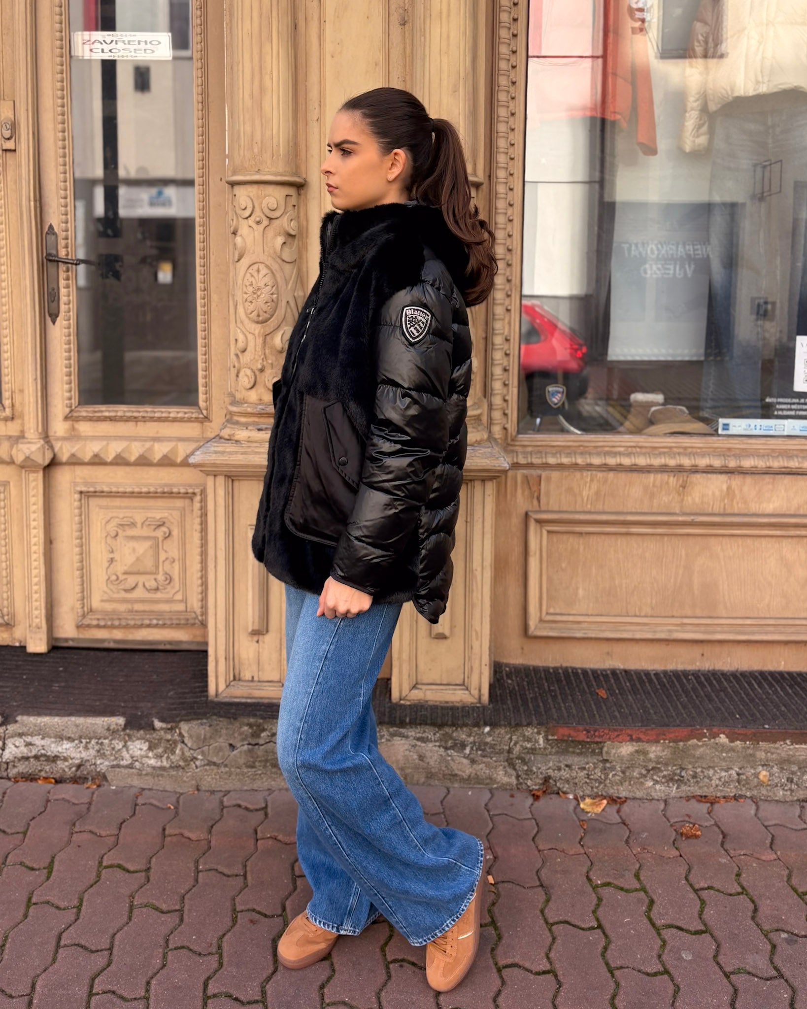 BLAUER DÁMSKÁ KRÁTKÁ BUNDA ESTRELLA S KOŽEŠINOU - 25WBLDB02106006646