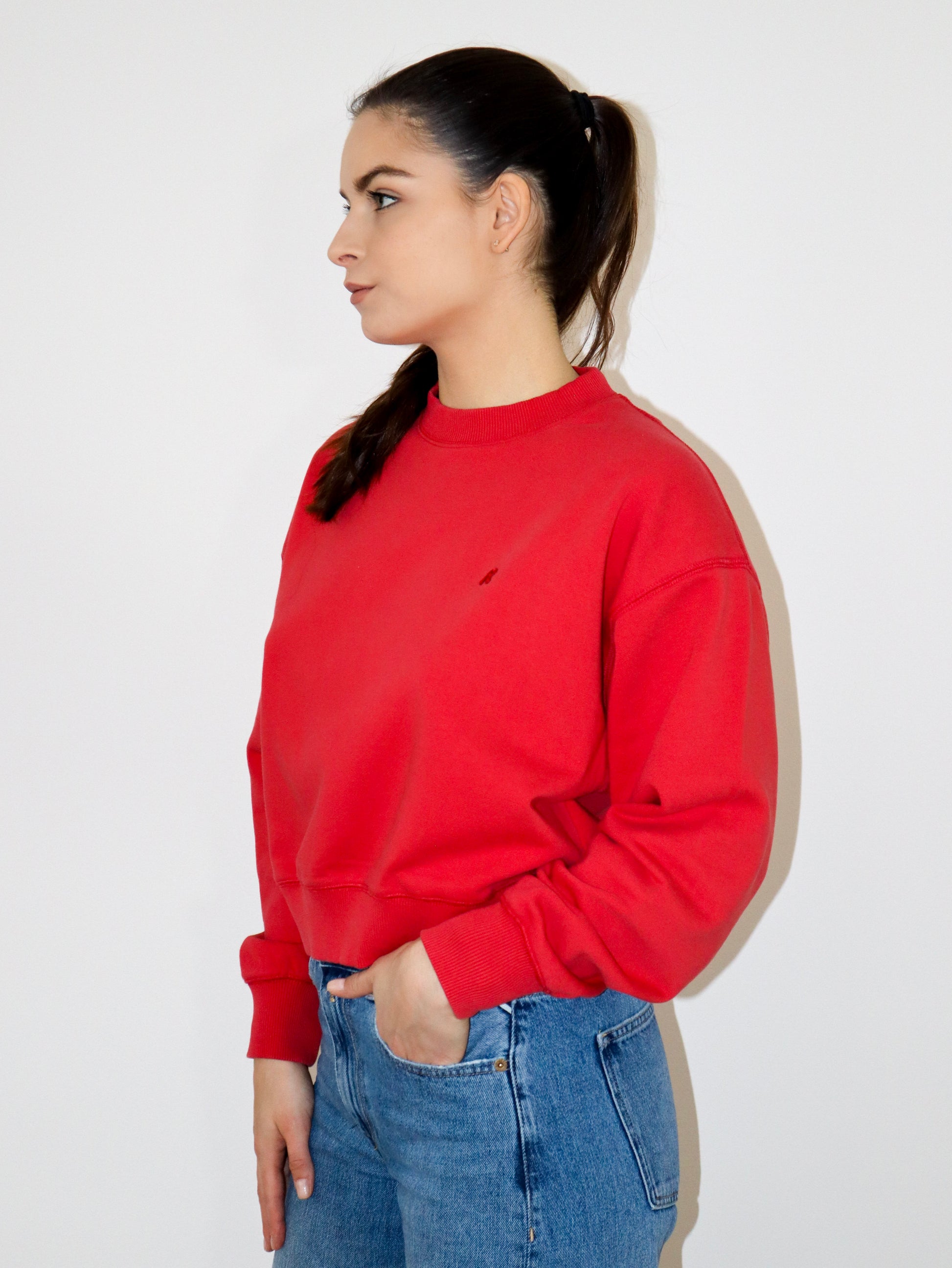 REPLAY DÁMSKÁ ZKRÁCENÁ MIKINA S VÝŠIVKOU R