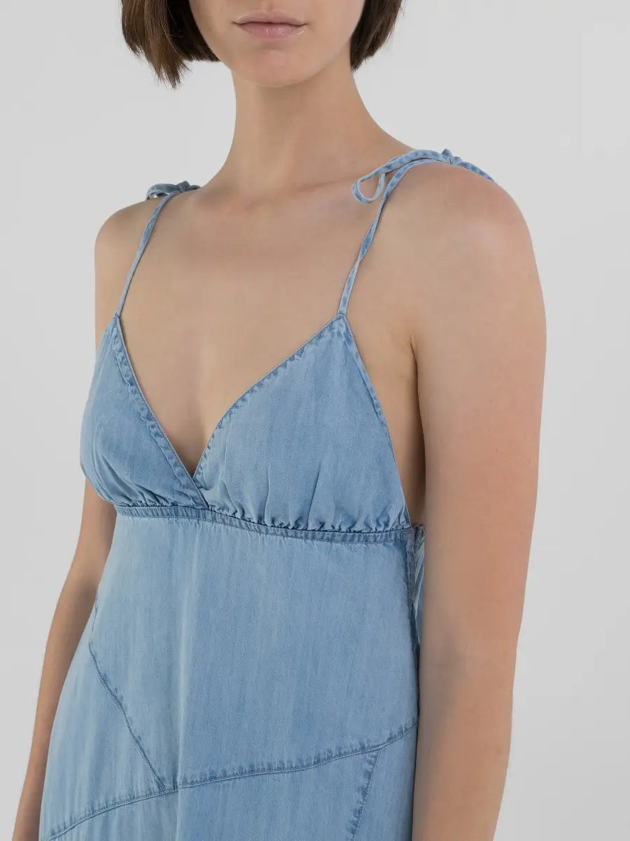 REPLAY WOMEN'S SUMMER DRESS WITH STRAPS