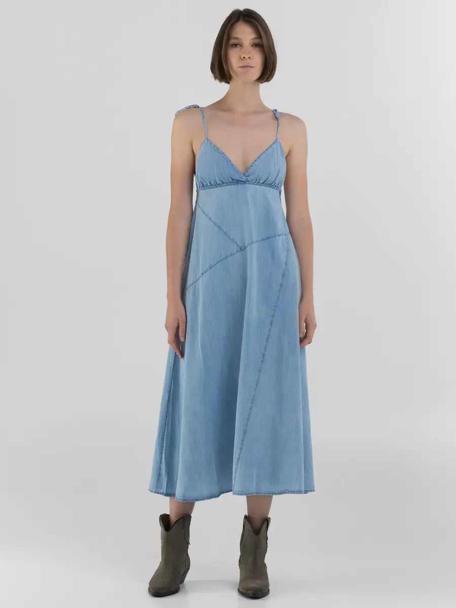 REPLAY WOMEN'S SUMMER DRESS WITH STRAPS