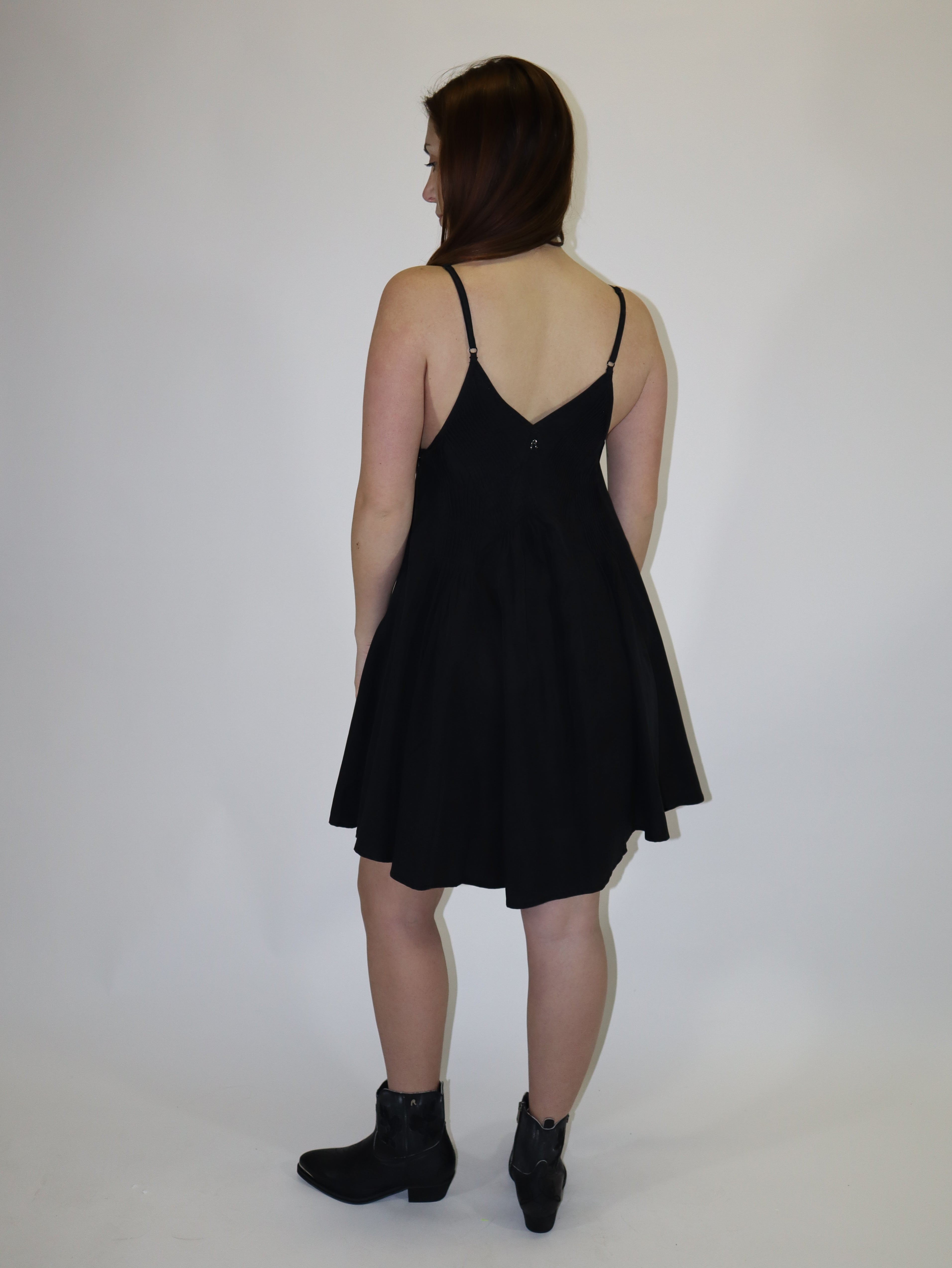 REPLAY WOMEN'S SUMMER MINI DRESS WITH STRAPS AND PLEATS