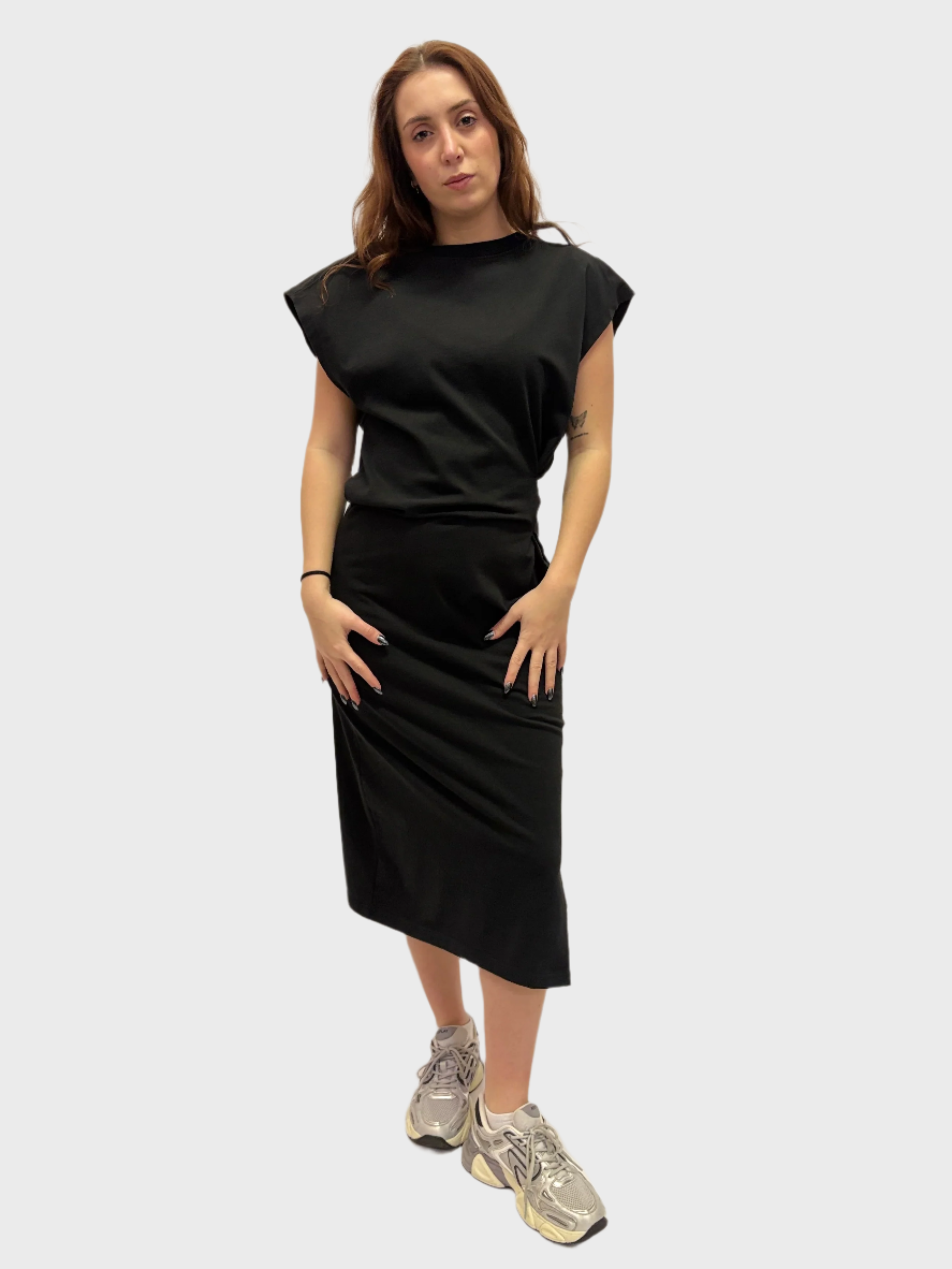 REPLAY DLOUHÉ ŠATY REGULAR STŘIHU S ŘASENÍM 