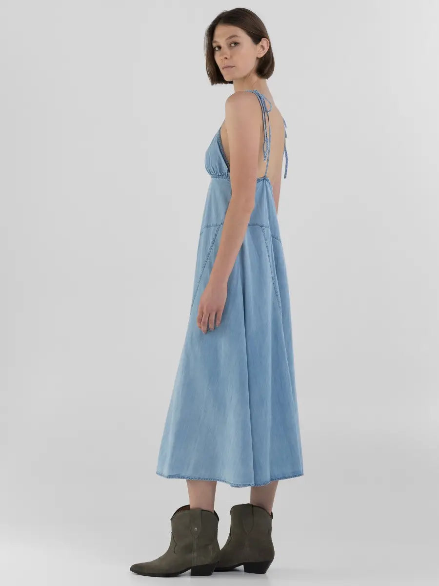REPLAY WOMEN'S SUMMER DRESS WITH STRAPS