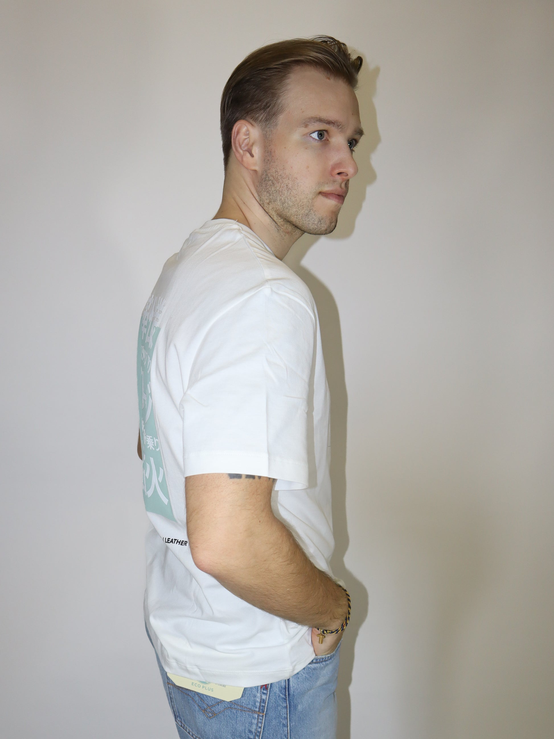 REPLAY PÁNSKÉ TRIČKO UVOLNĚNÉHO STŘIHU S POTISKEM