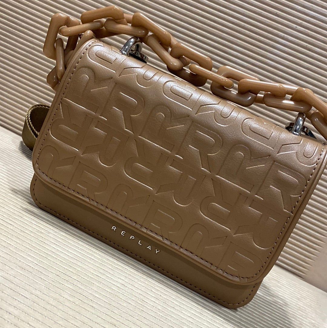 REPLAY CROSSBODY TÁSKA TELJES TERÜLETÉN LOGÓVAL