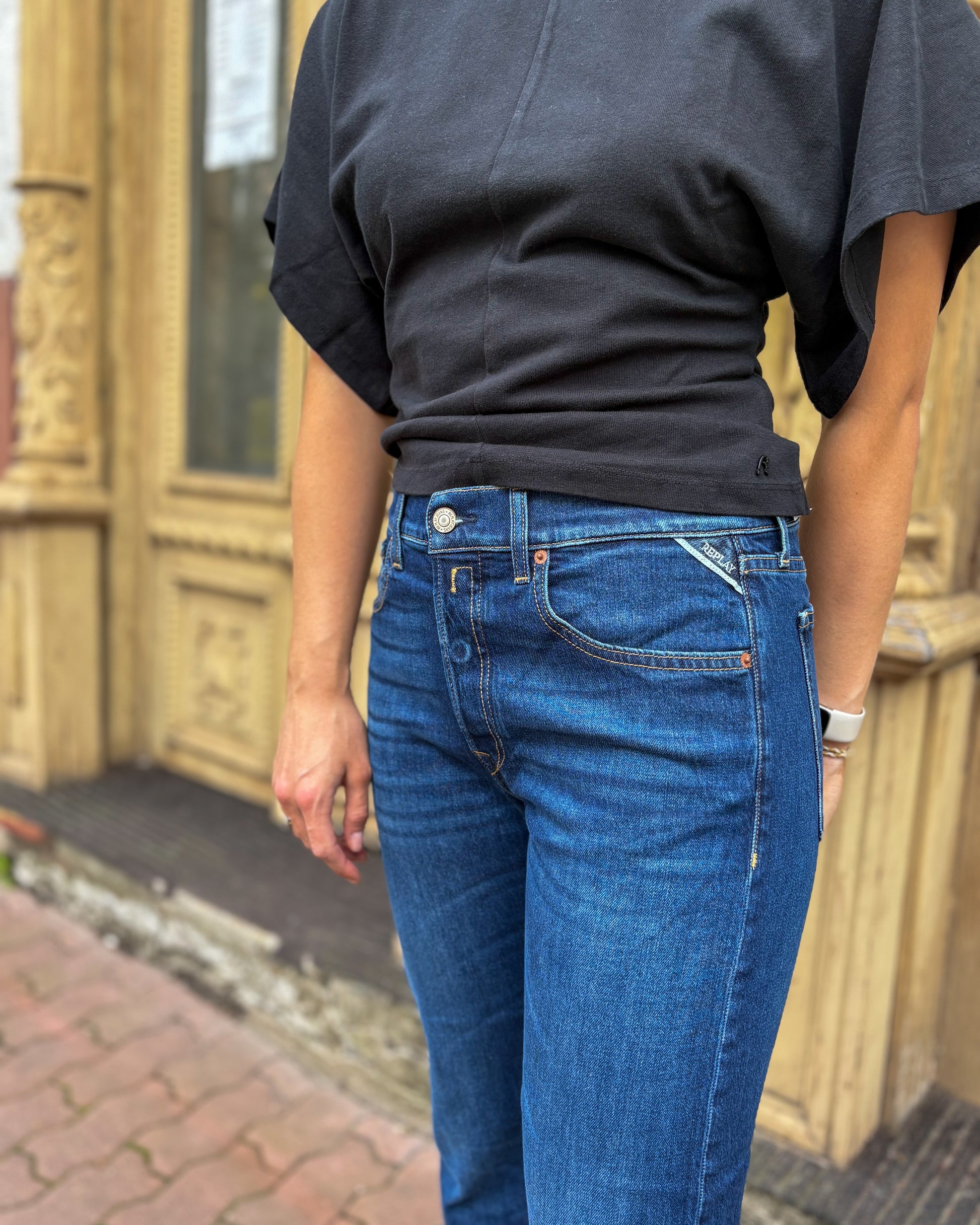 DÁMSKÉ REPLAY DŽÍNY STŘIHU AUBRY BOY-FIT