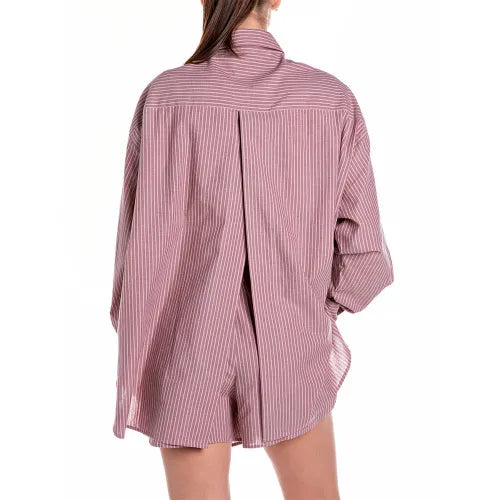 REPLAY DÁMSKÁ PRUHOVANÁ KOŠILE UVOLNĚNÉHO STŘIHU