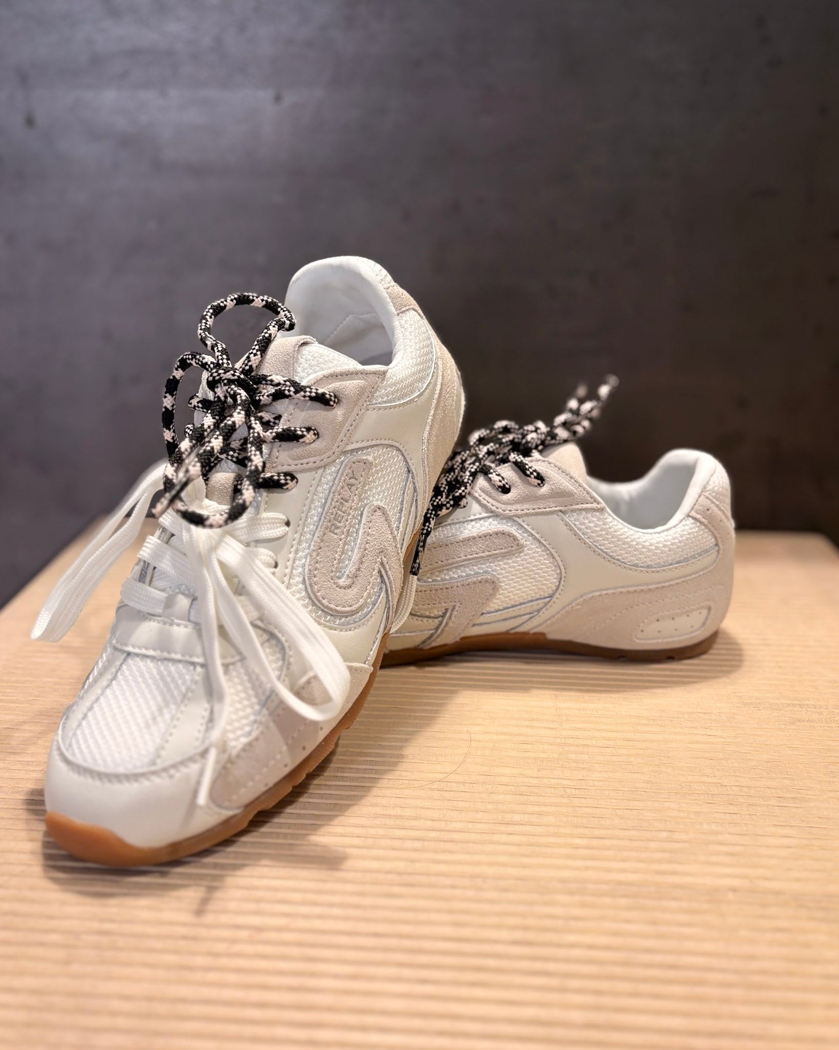 DÁMSKÉ TENISKY REPLAY KANDIX ONE Z KŮŽE A SÍŤOVINY 