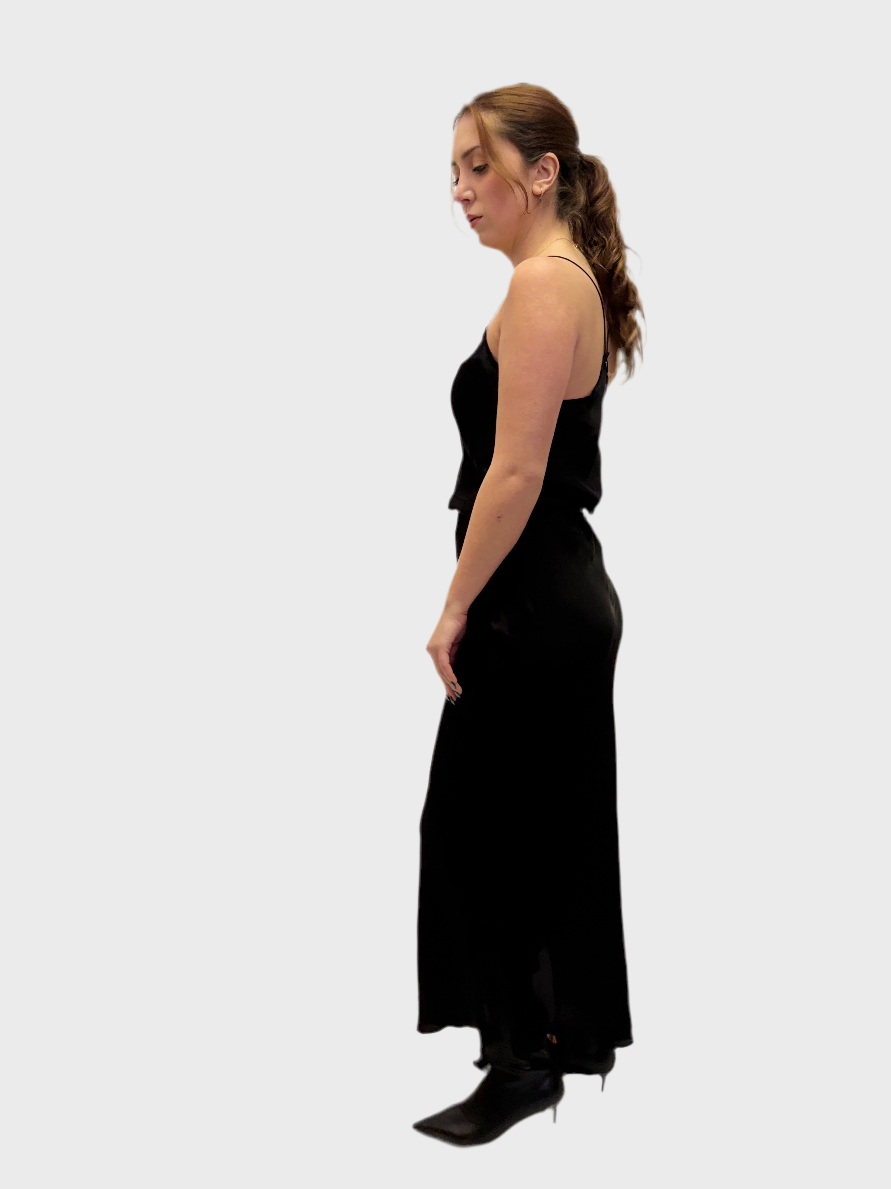 REPLAY DÁMSKA DLHÁ SUKNE Z VISKÓZOVÉHO SATÉNU 