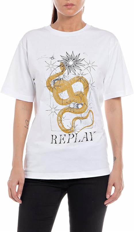 REPLAY DÁMSKE TRIČKO S POTLAČOM