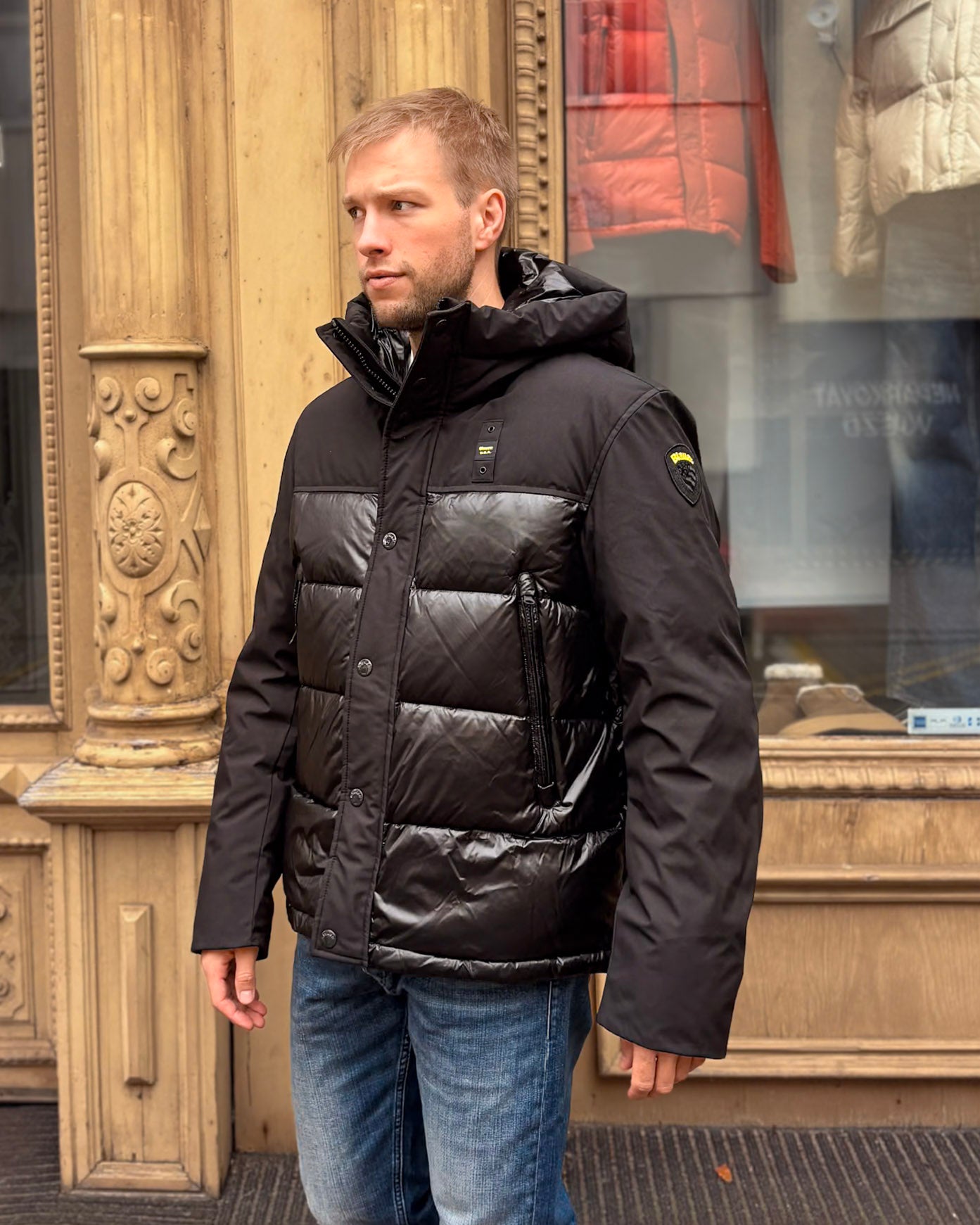 PÁNSKA PÁPEROVÁ BUNDA BLAUER S KAPÚCIOU BROOK