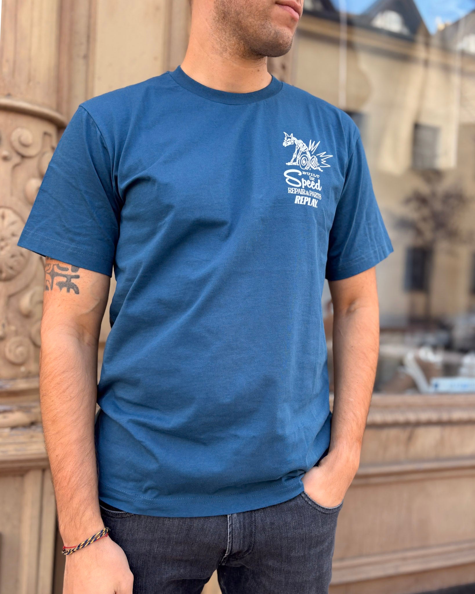 PÁNSKÉ TRIČKO REPLAY S GARAGE POTISKEM