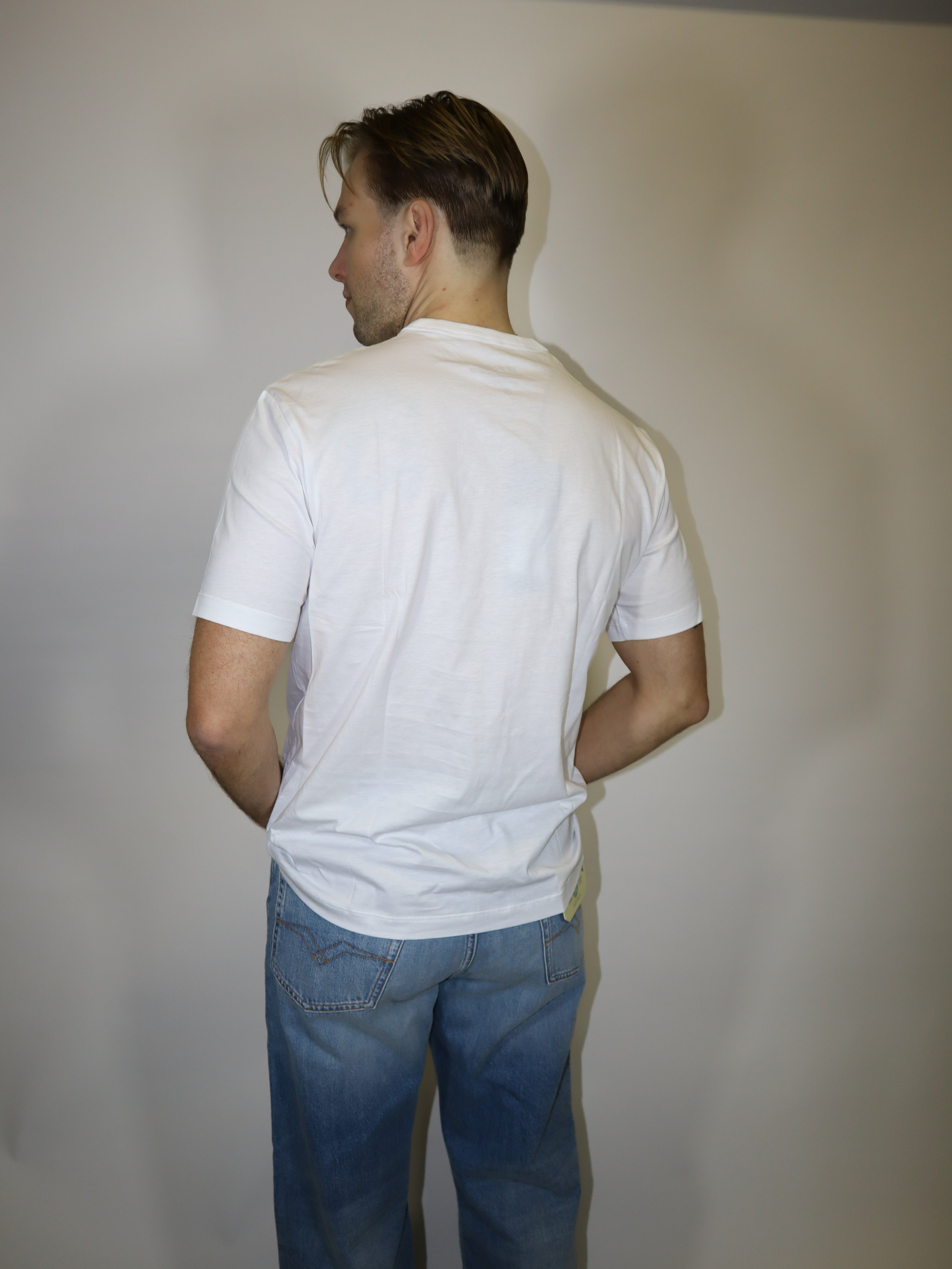 BLAUER PANSKÉ TRIČKO S POTISKEM TÓN V TÓNU