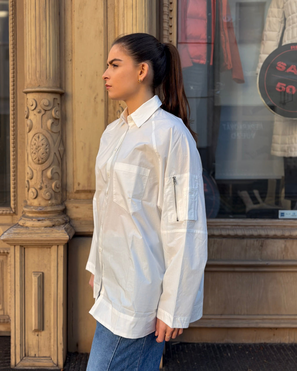 DÁMSKÁ KOŠILE REPLAY S KAPSOU NA RUKÁVU