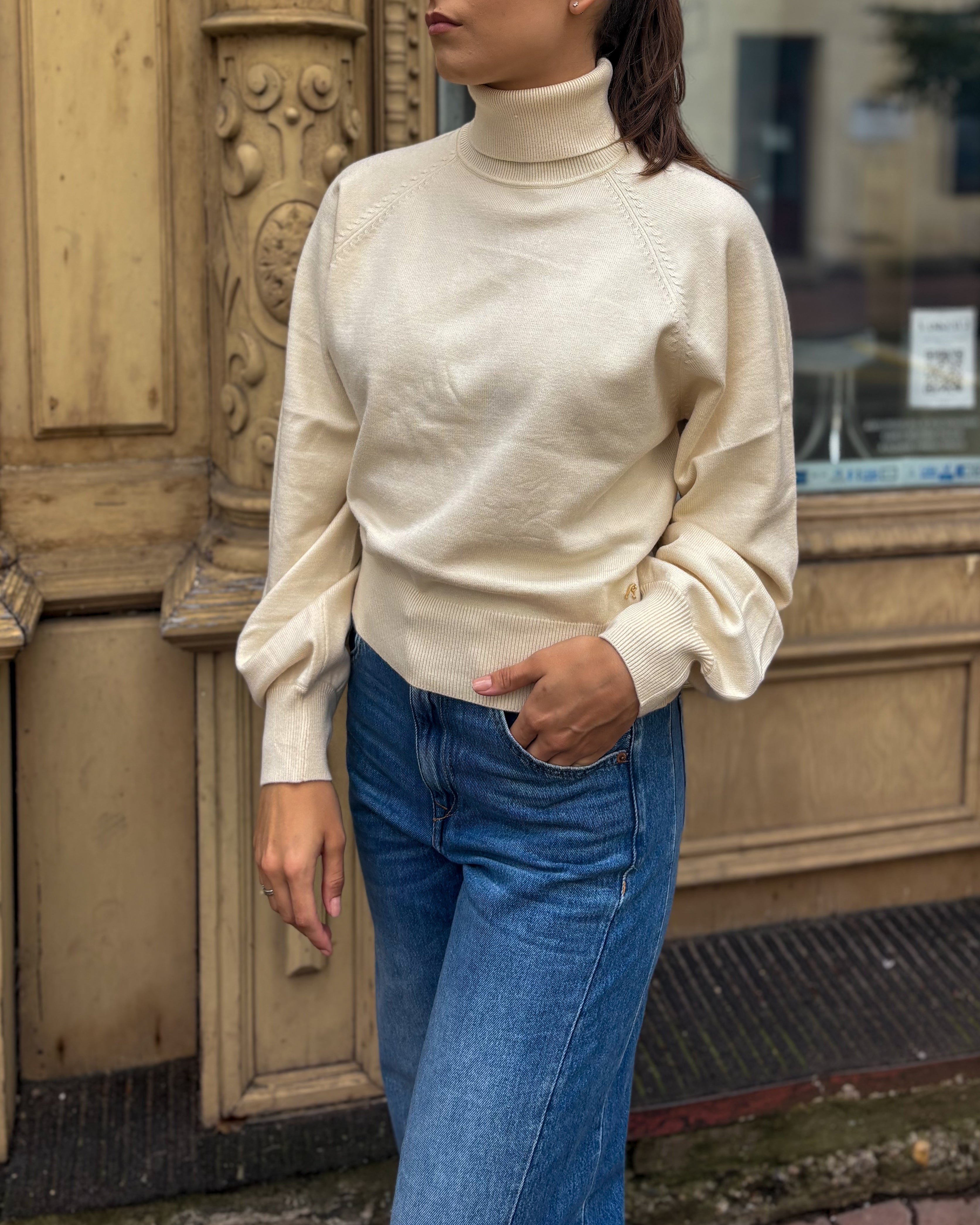 WOMEN'S REPLAY TURTLENECK WITH RAGLAN SLEEVES
