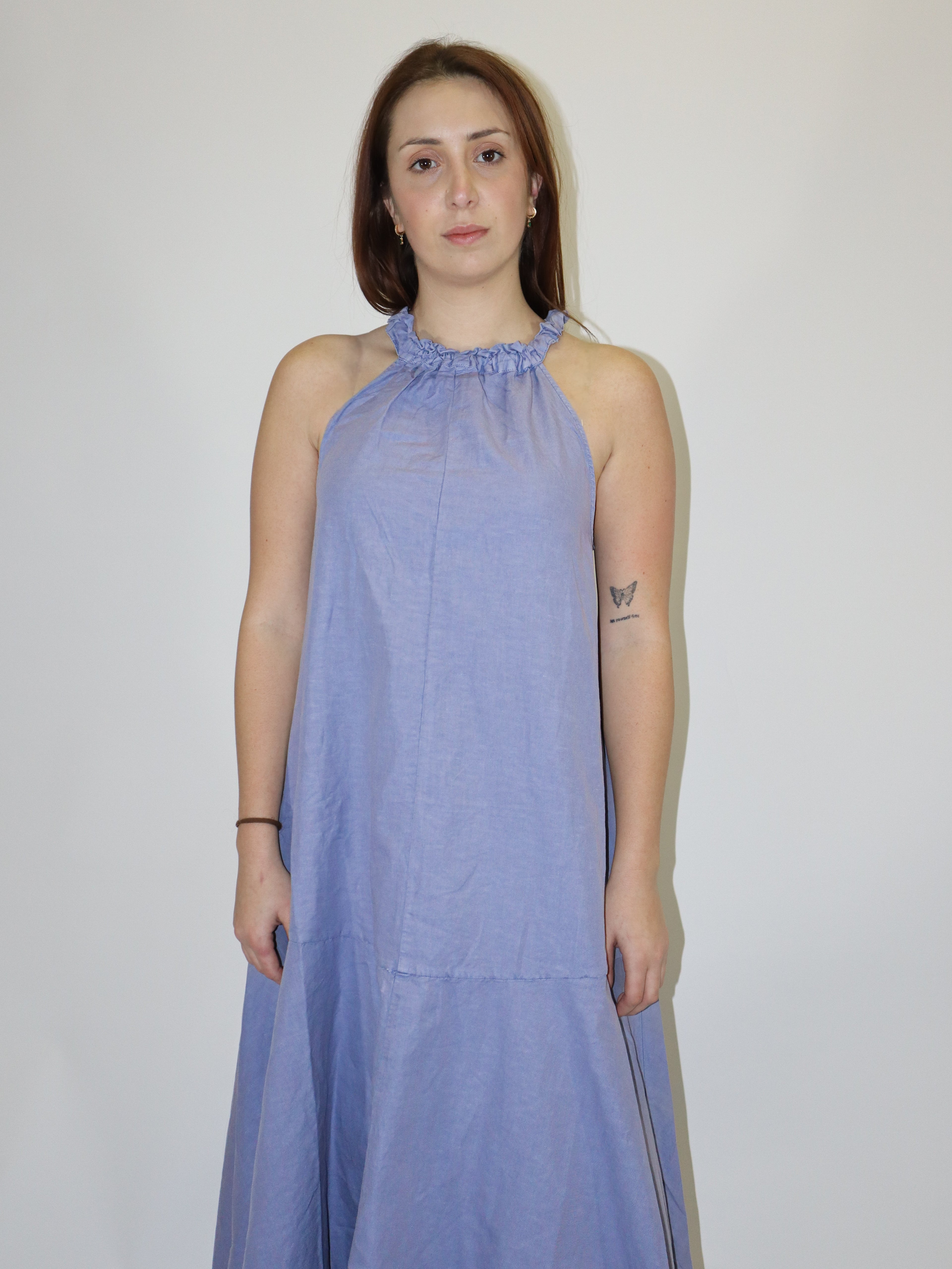 REPLAY DLOUHÉ ŠATY ÁČKOVÉHO STŘIHU NA ZAVAZOVÁNÍ ZA KRKEM