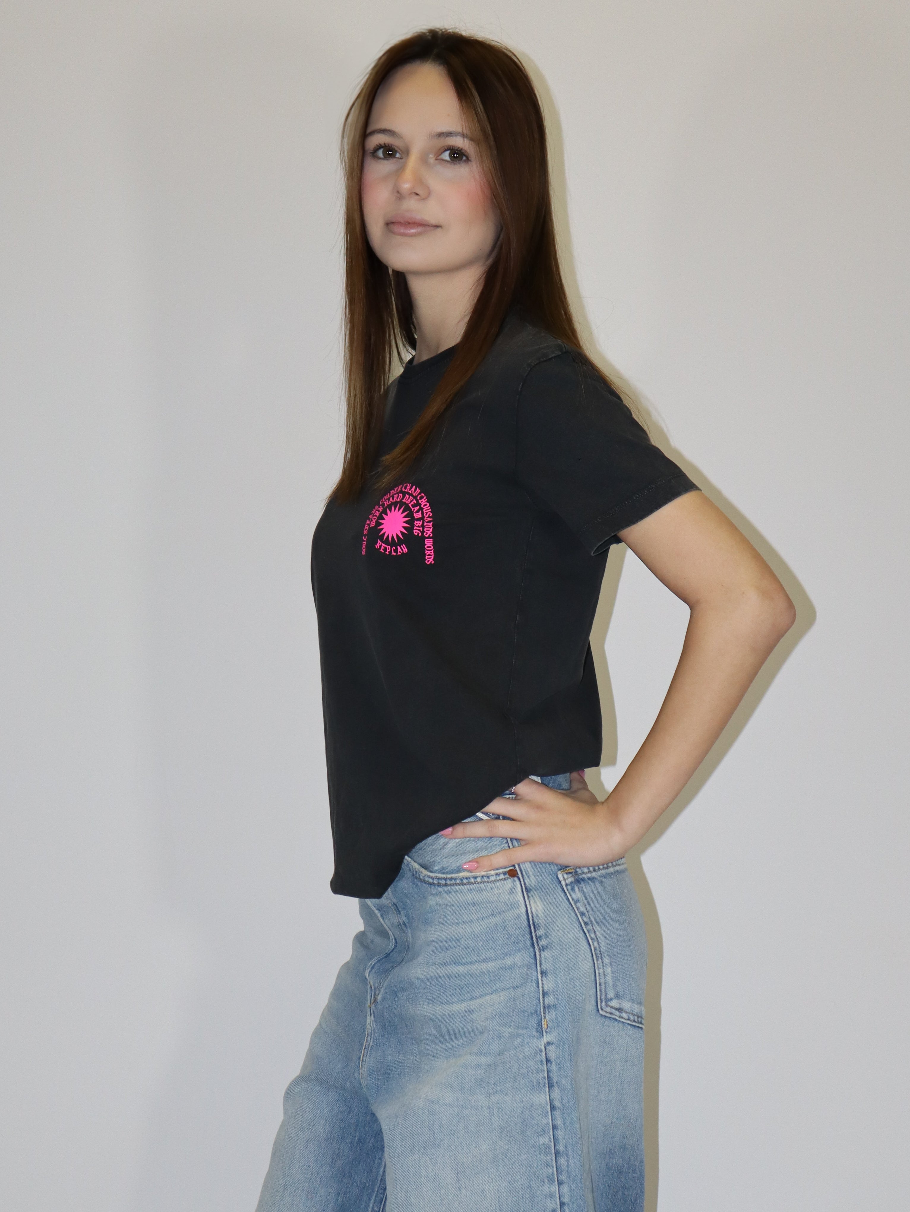 REPLAY NŐI NORMÁL FAZONÚ PÓLÓ MINTÁVAL