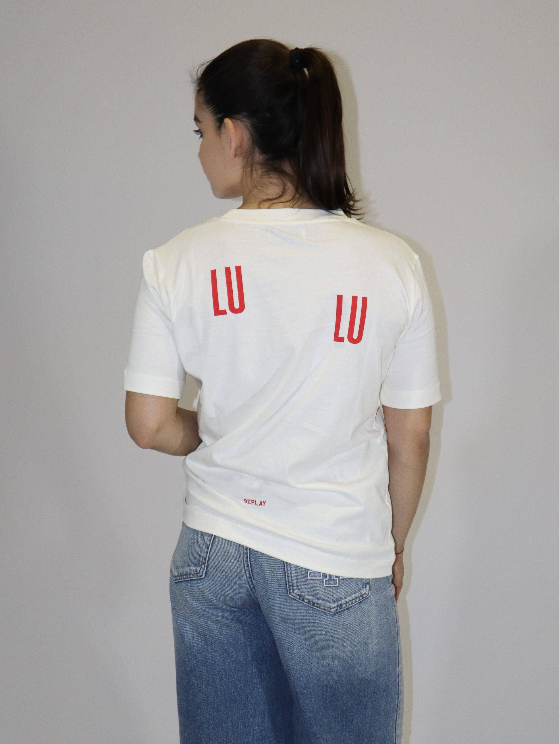 REPLAY DÁMSKÉ BAVLNĚNÉ TRIČKO S POTISKEM