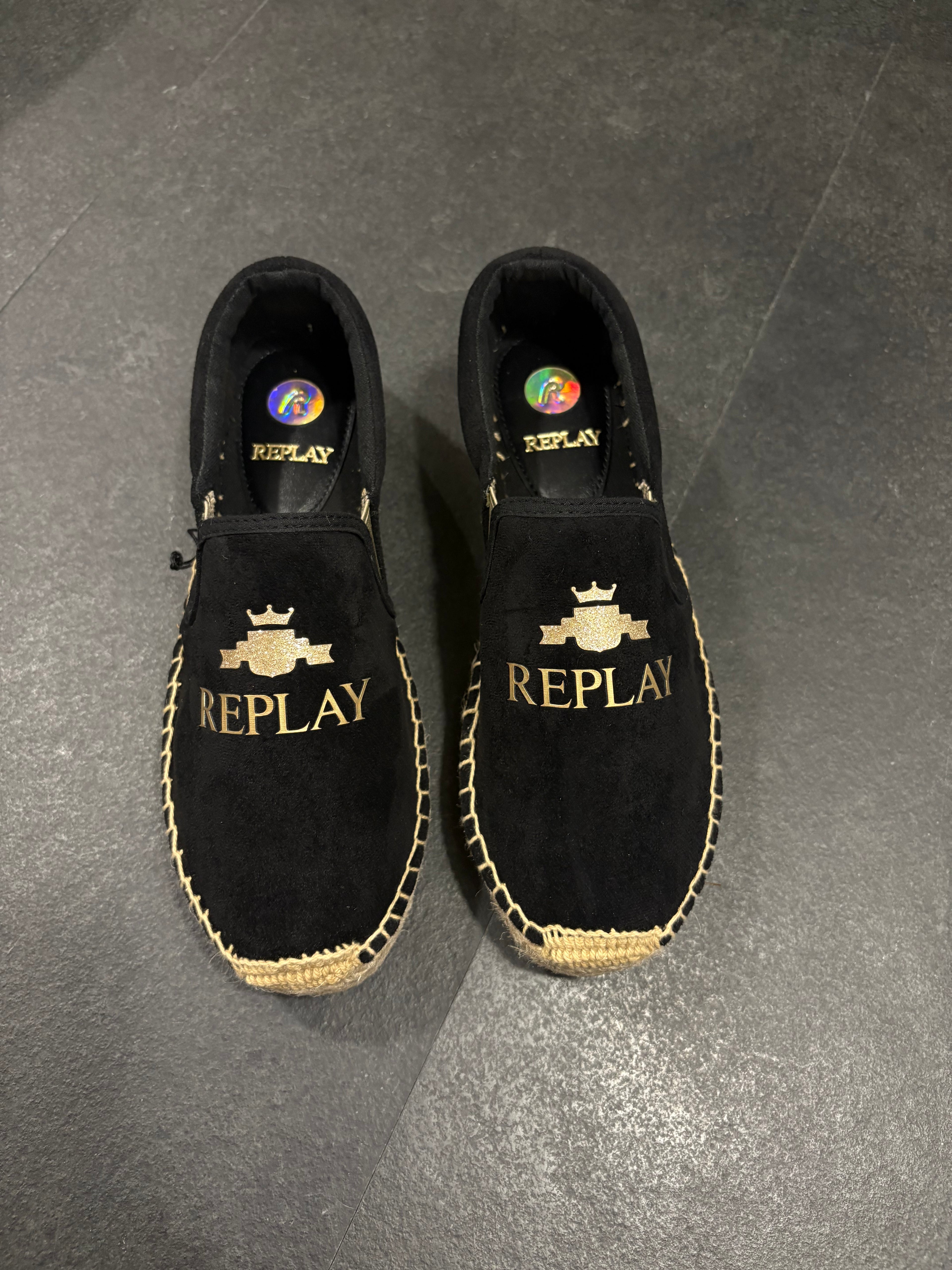 REPLAY NŐI ESPADRILLEK ARANY LOGÓVAL 