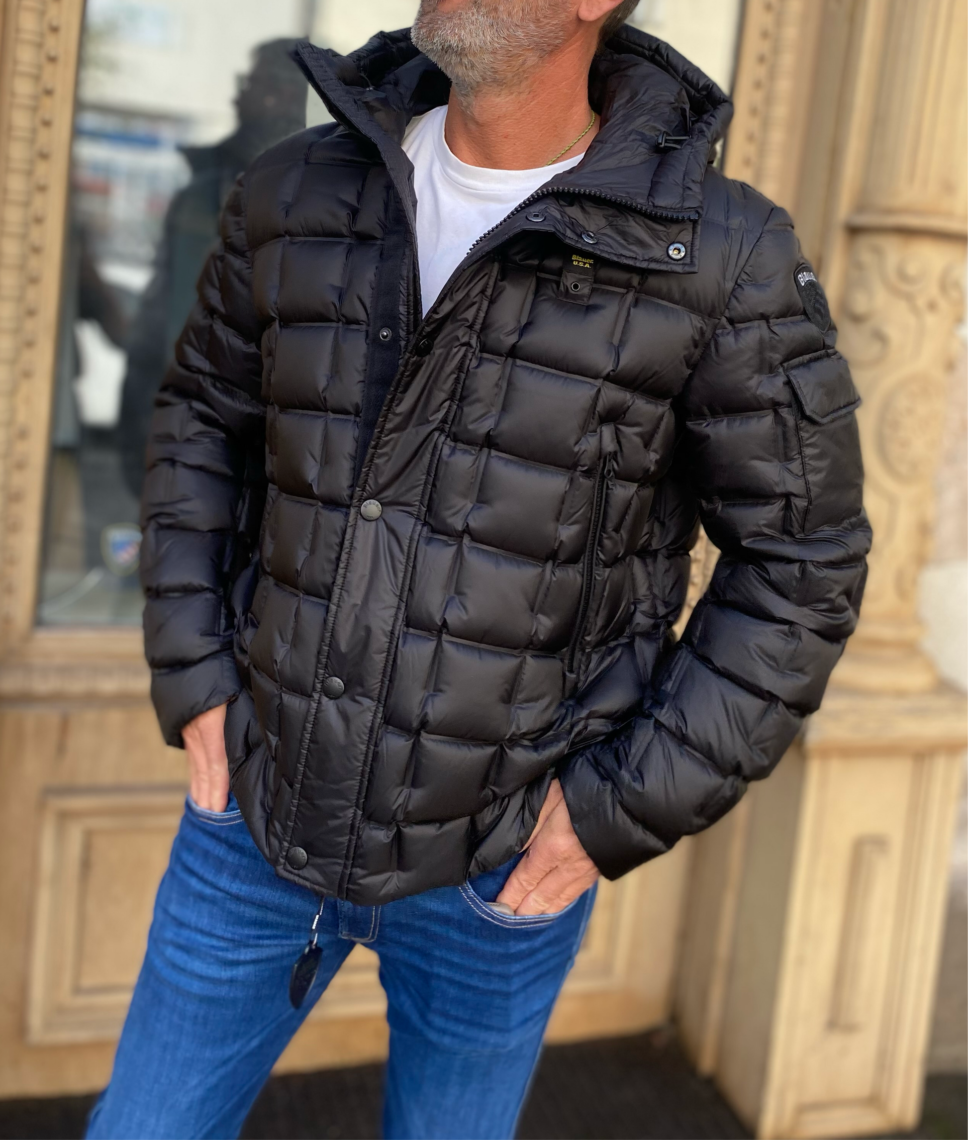 BLAUER FÉRFI FÉRFI TEPPELT KABÁT CASPAR