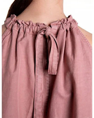 REPLAY DLHÉ ŠATY ÁČKOVÉHO STRIHU NA ZAVAZOVANIE ZA KRKOM 