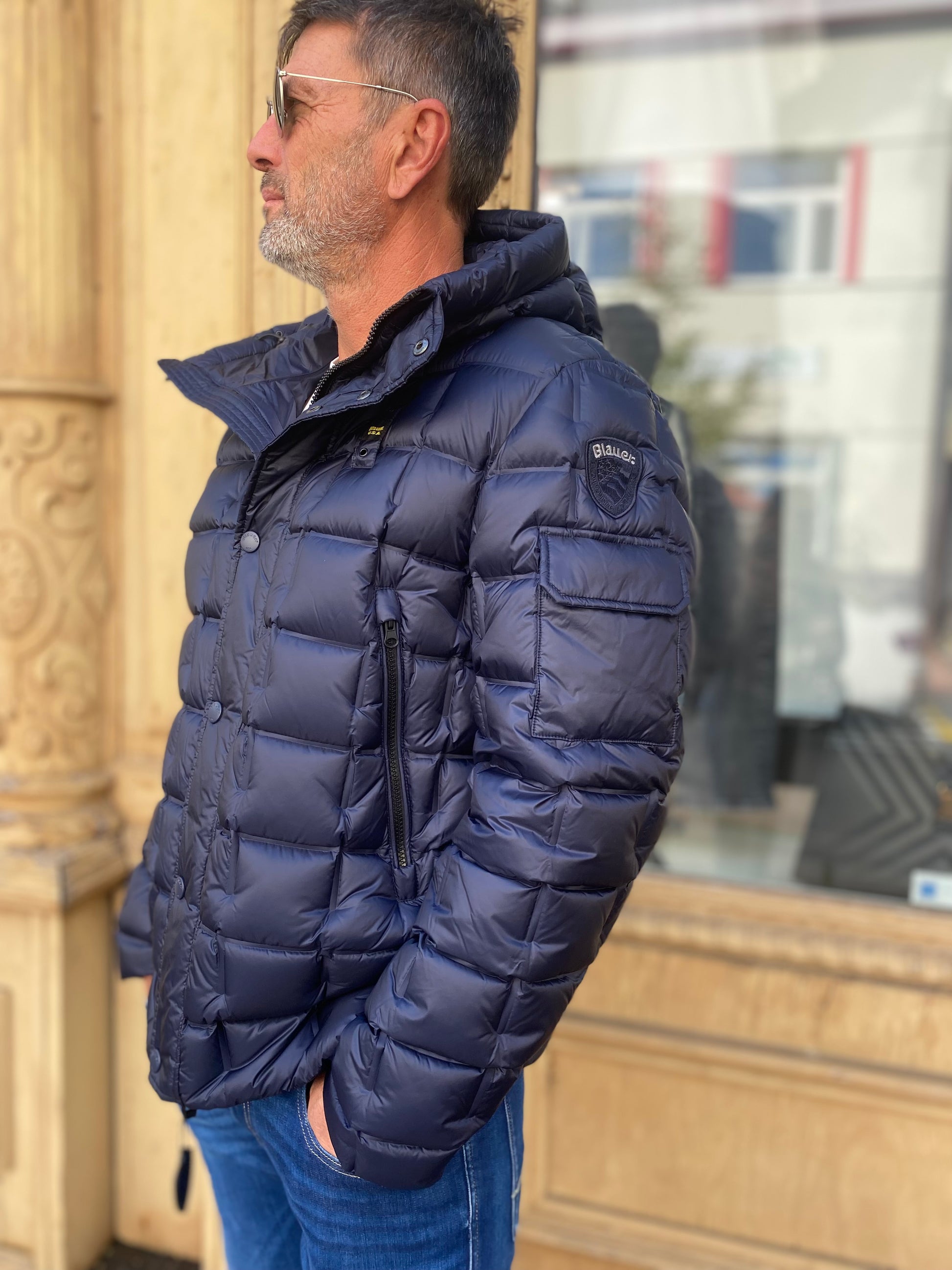 BLAUER FÉRFI FÉRFI TEPPELT KABÁT CASPAR