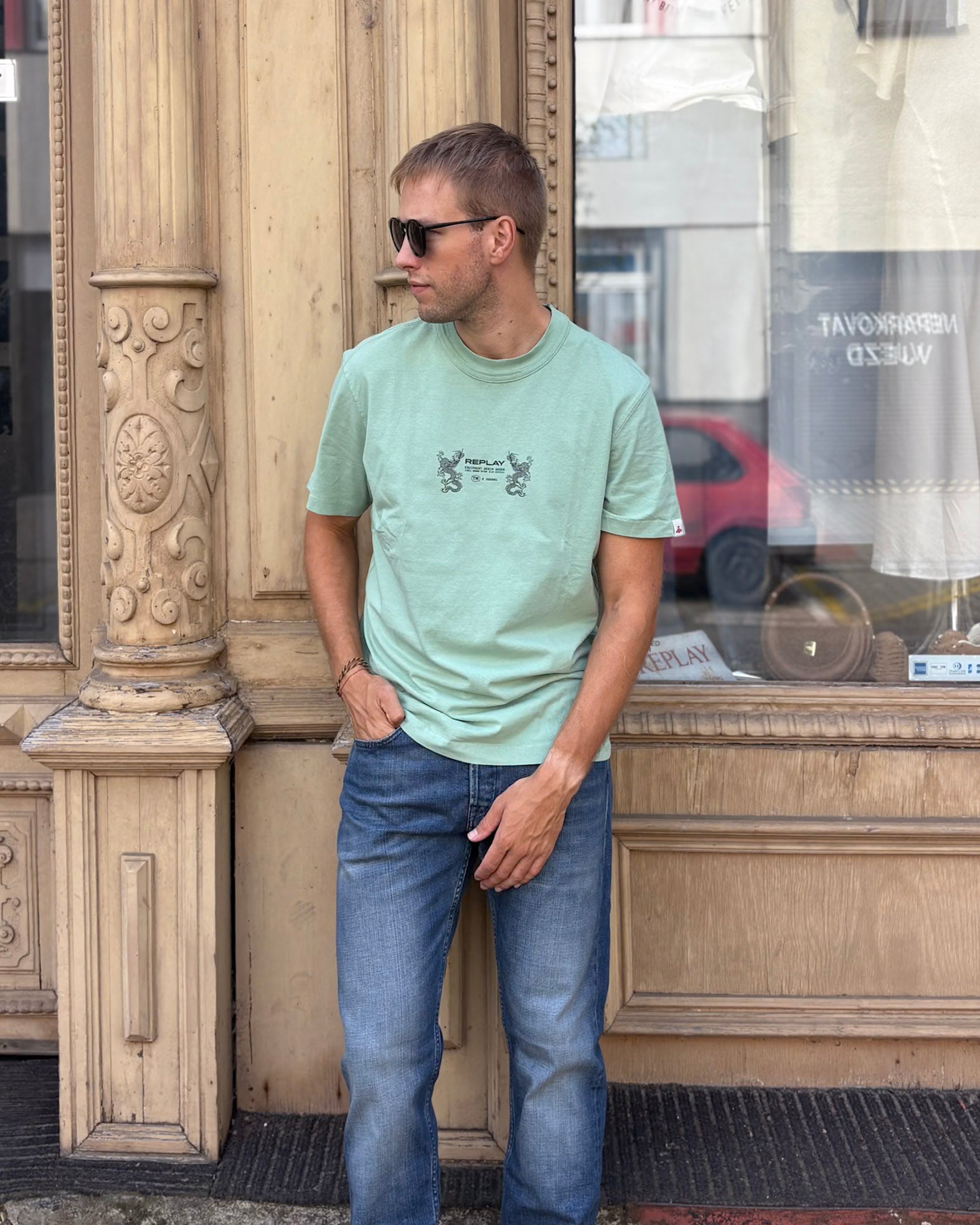 REPLAY FÉRFI MELLKASI MINTÁS PÓLÓ