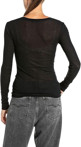 DAMEN-LANGARM-T-SHIRT VON REPLAY MIT V-AUSSCHNITT 