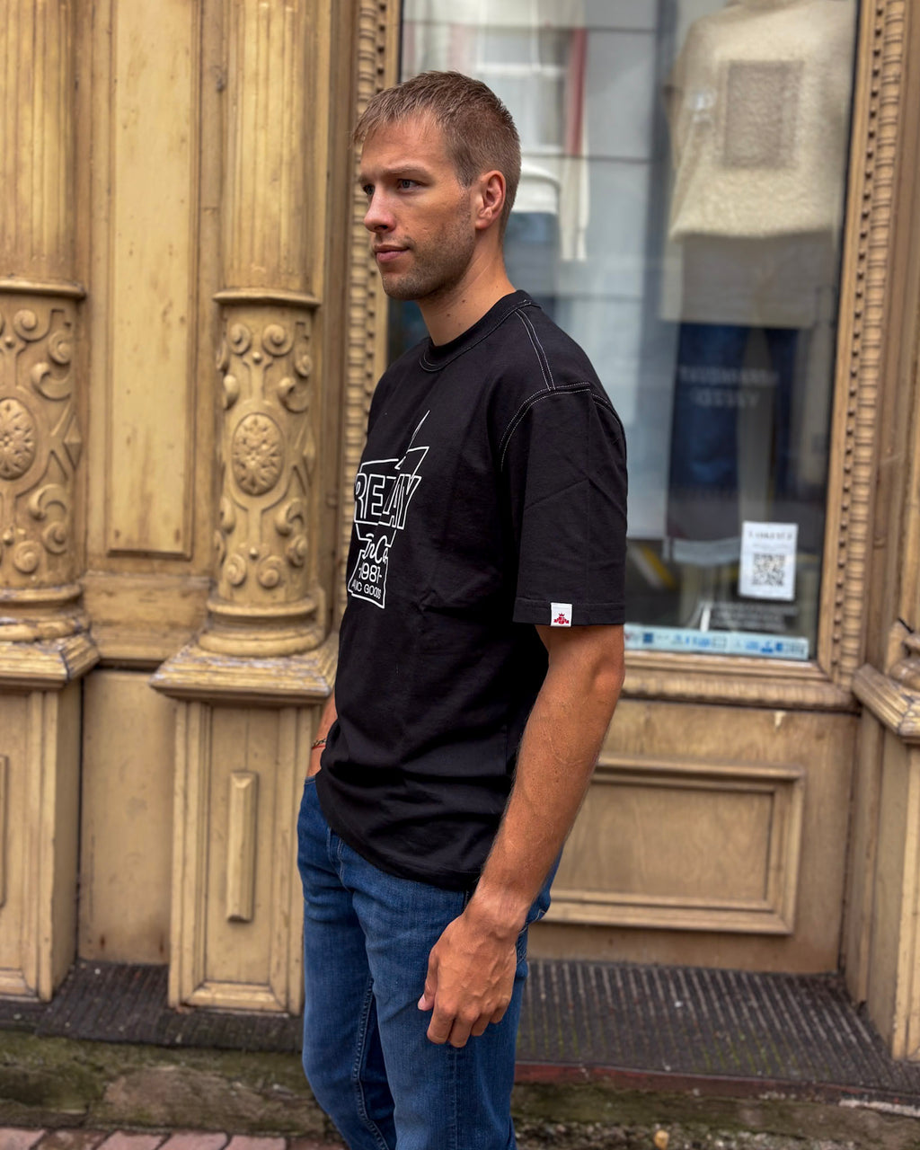 REPLAY MEN'S T-SHIRT WITH CHEST PRINT