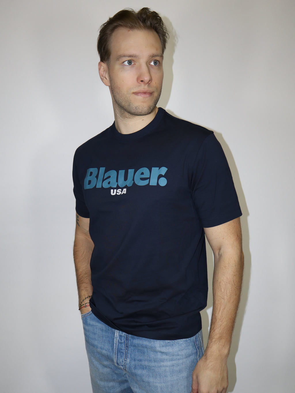 BLAUER PÁNSKÉ TRIČKO ERNST S POTISKEM