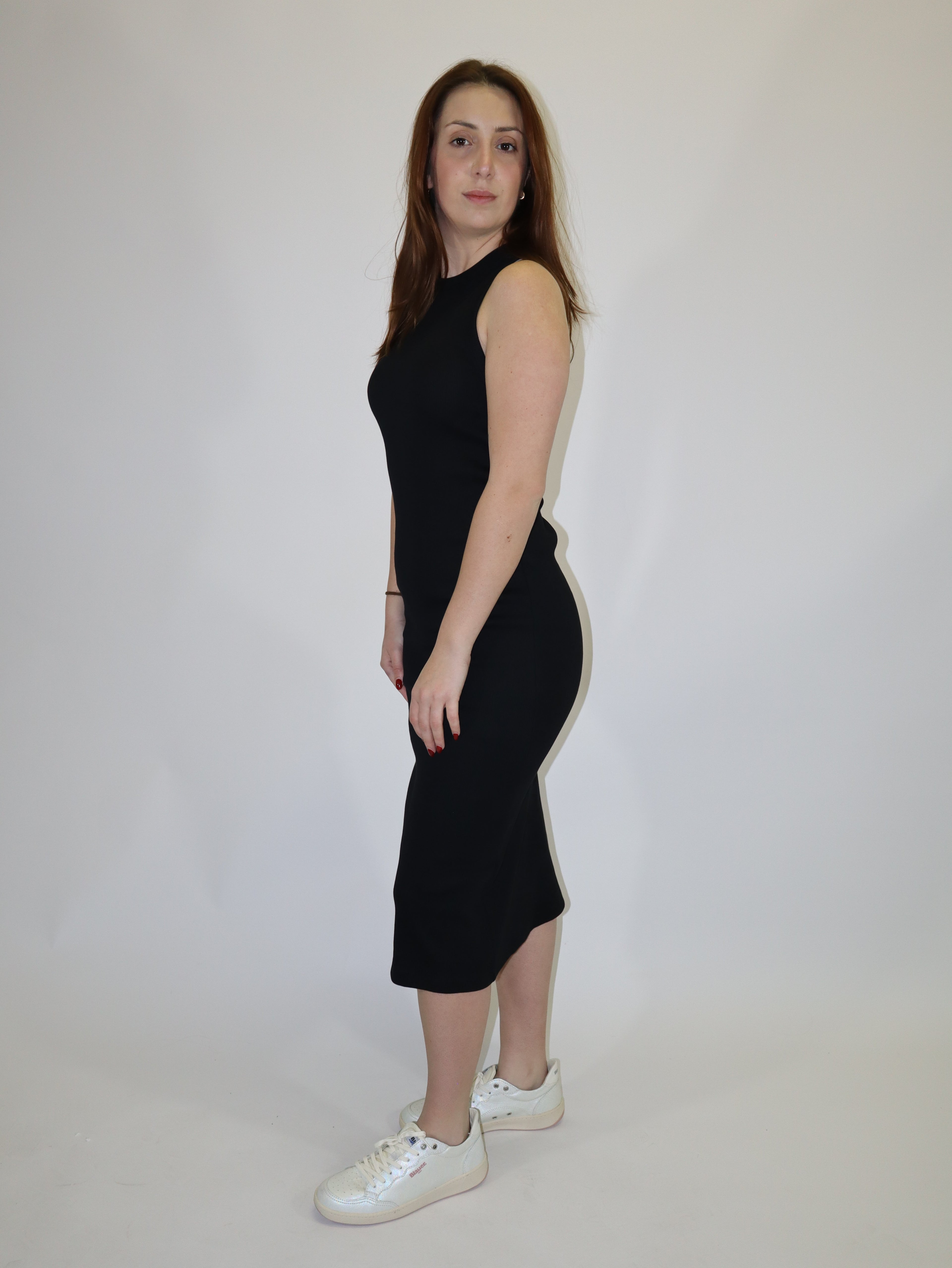 REPLAY STREČOVÉ BAVLNENÉ MIDI ŠATY 