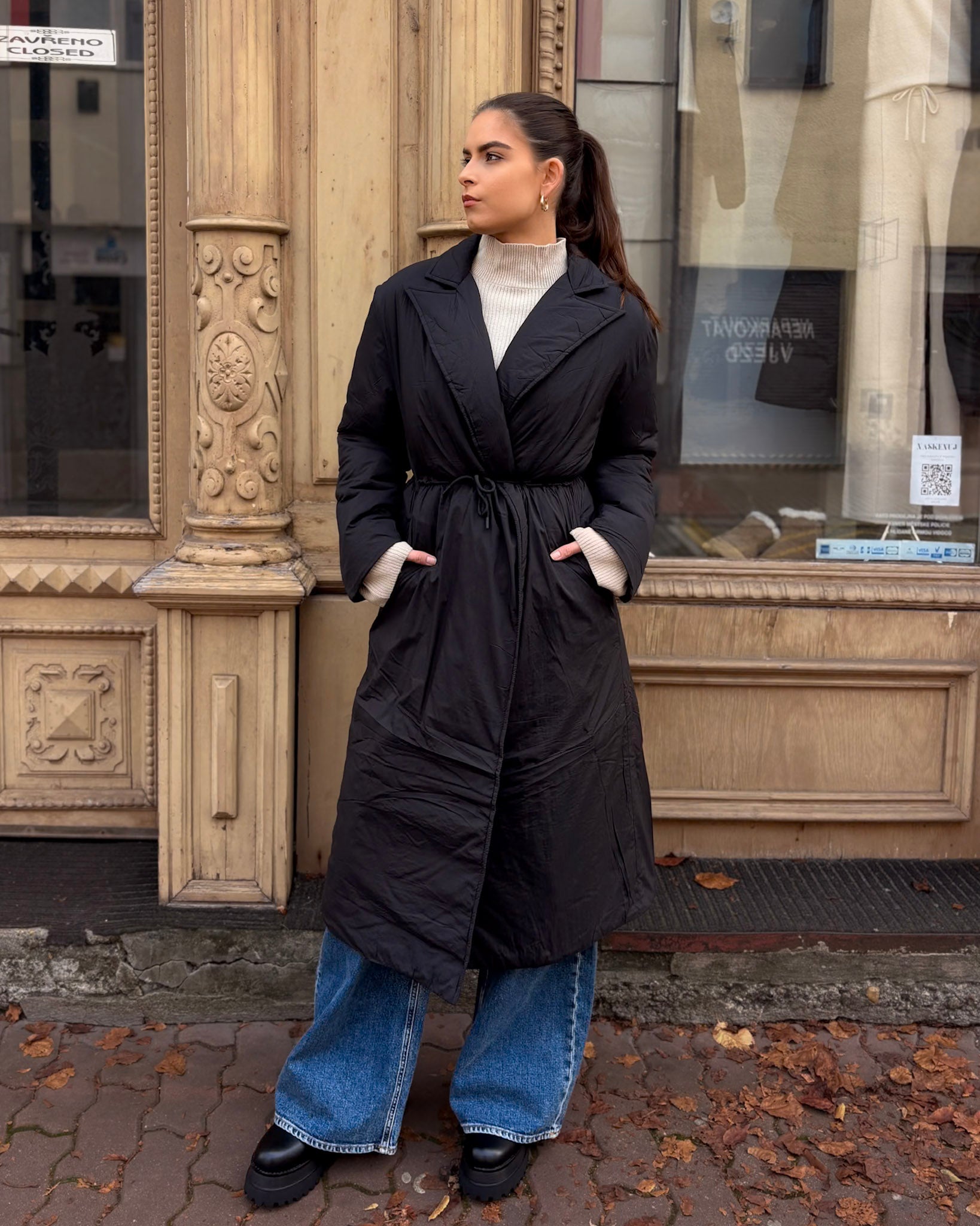 WOMEN'S LONG QUILTED JACKET REPLAY