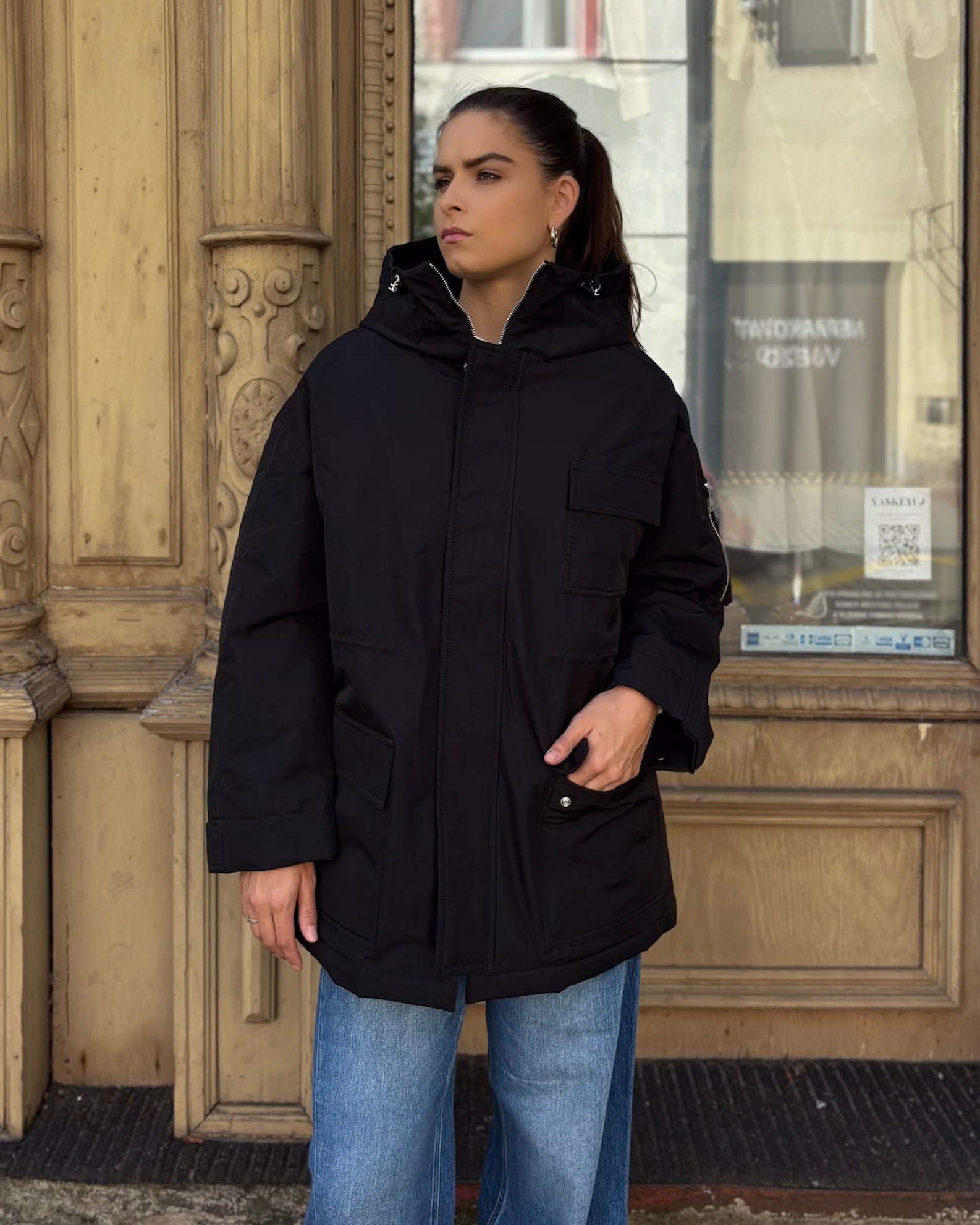 DÁMSKY KABÁT REPLAY S KAPÚCIOU