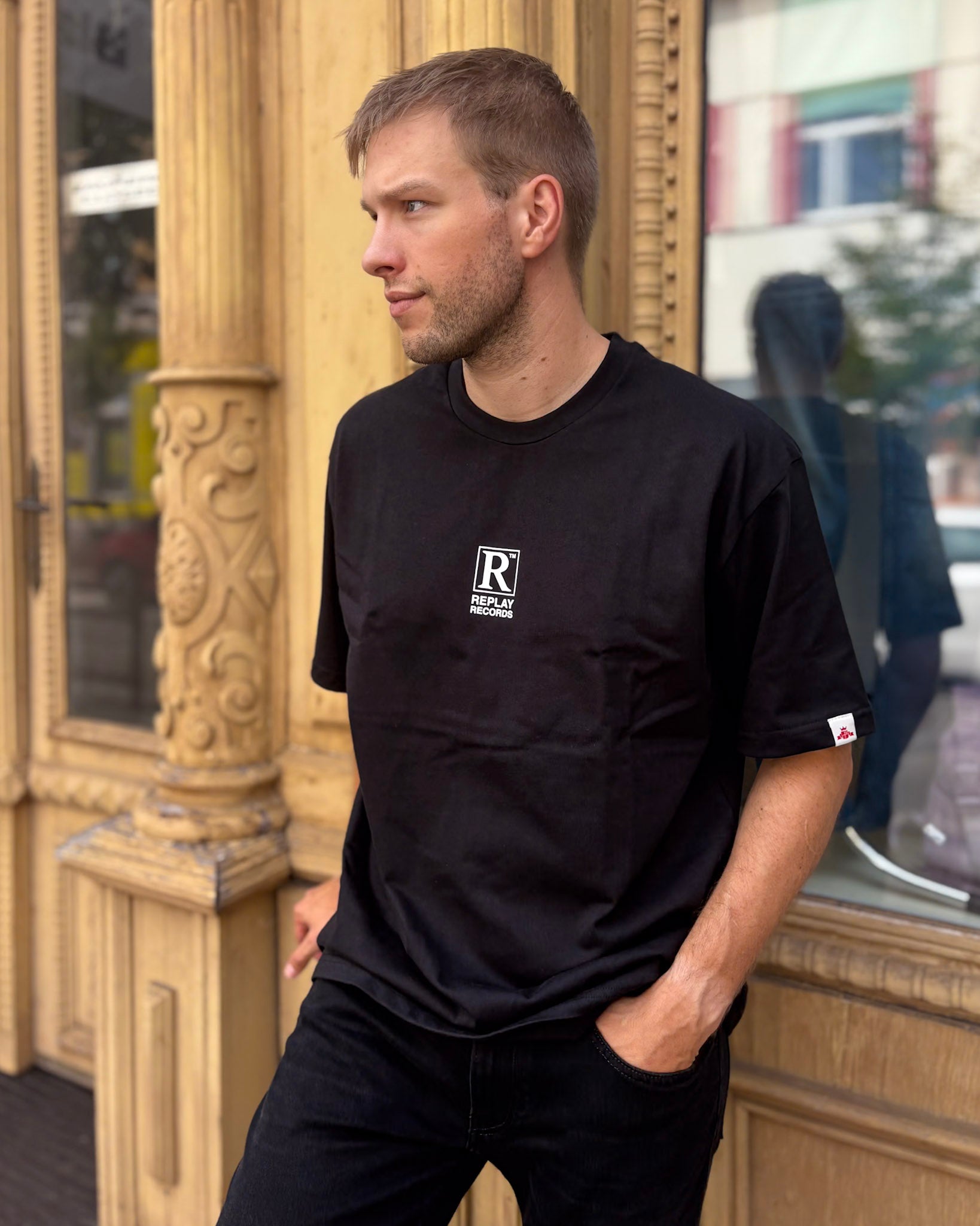 FÉRFI REPLAY PÓLÓ REPLAY RECORDS MINTÁVAL