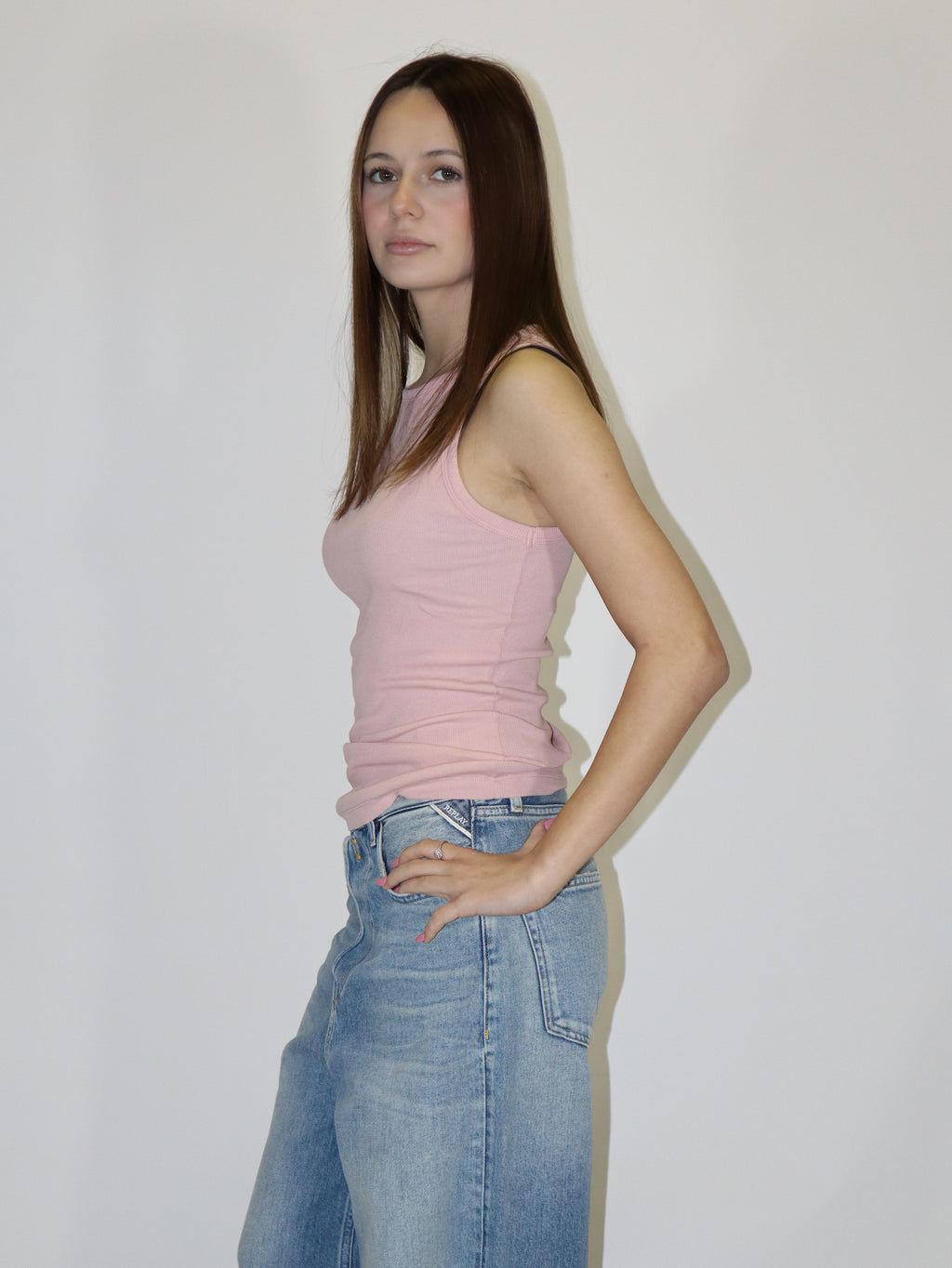 REPLAY DÁMSKÉ TÍLKO SLIM-FIT Z ŽEBROVANÉHO ÚPLETU
