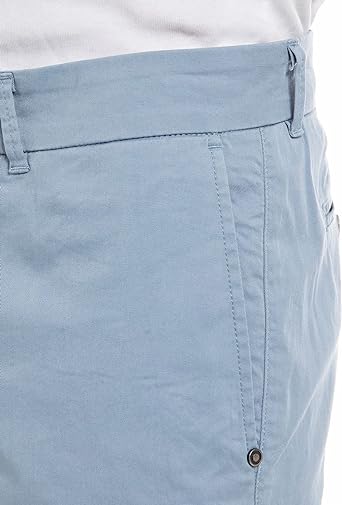 FÉRFI SKINNY FIT CHINO RÖVIDNADRÁG ELASZTIKUS GABARDINBÓL 